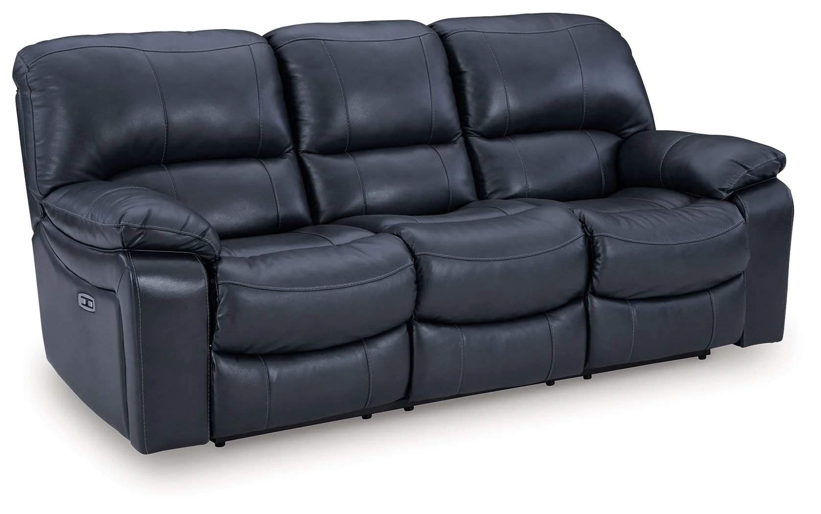 Leesworth - 3 Pc. - Power Reclining Sofa, Power Reclining Loveseat, Power Rocker Recliner - Ocean - Image 4