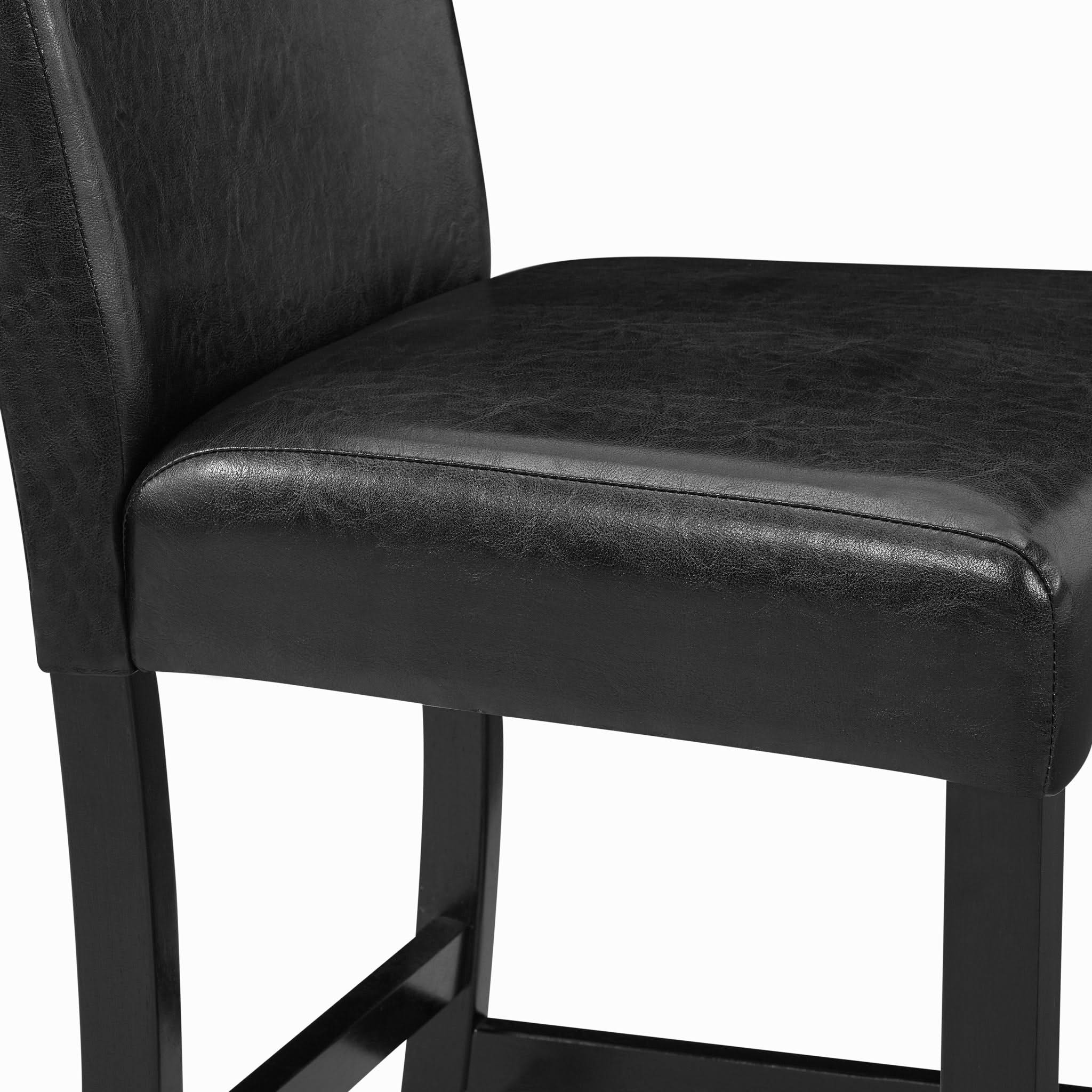 Lennon - 5 Piece Counter Height Table Set - Black / White - Image 2