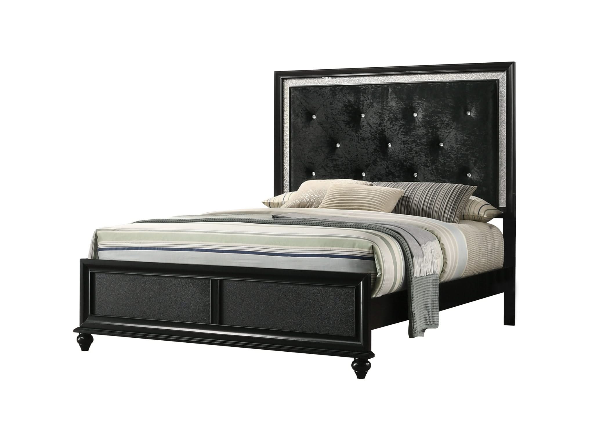 Lila - Queen Bed - Black