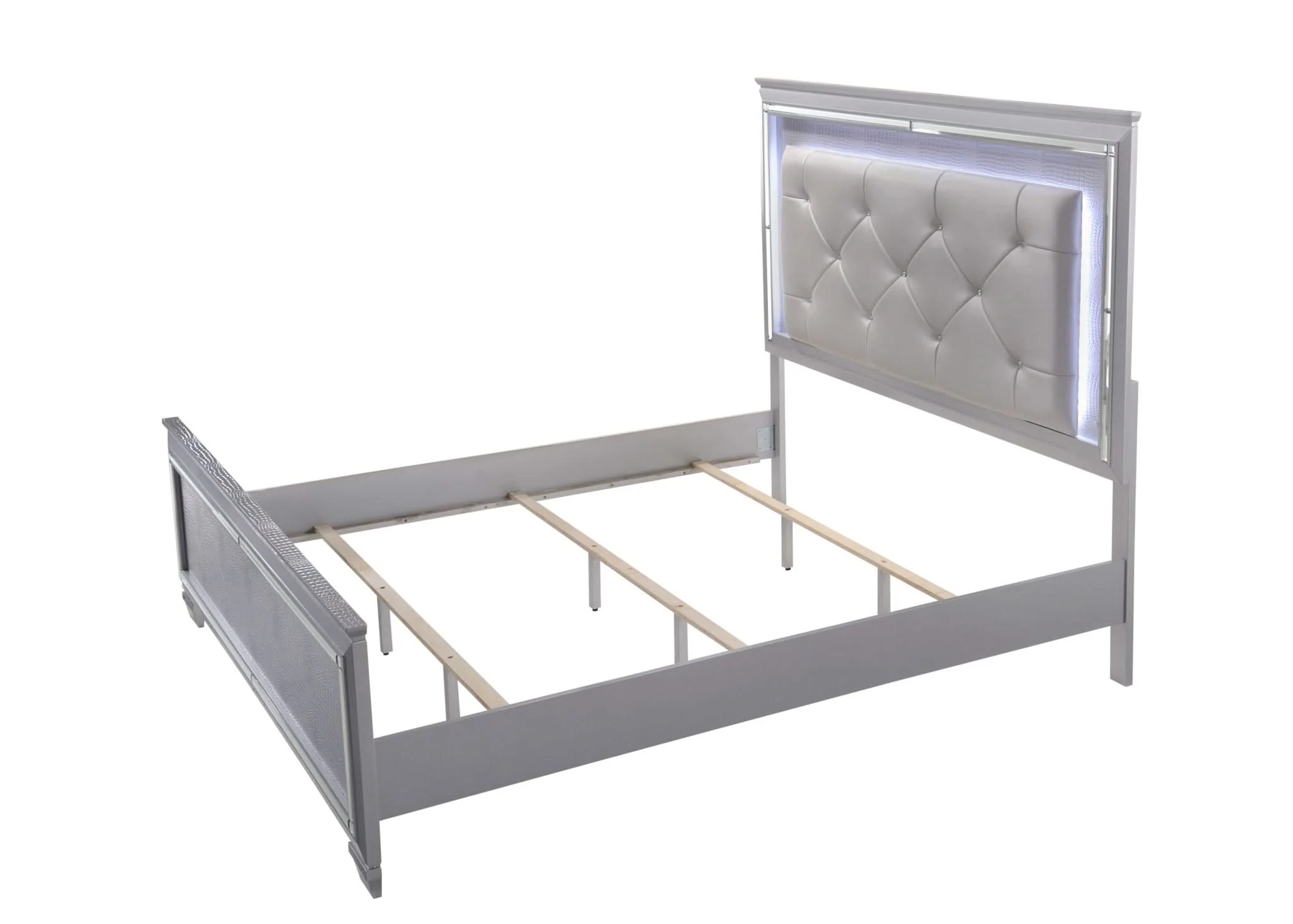 Lillian - King Upholstered Bed - Gray - Image 2
