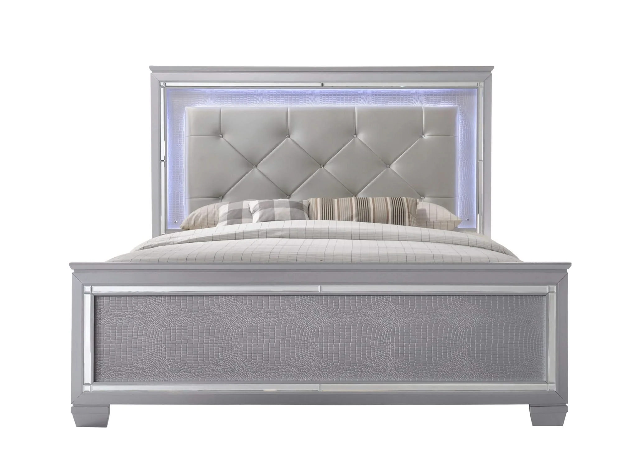 Lillian - King Upholstered Bed - Gray - Image 3
