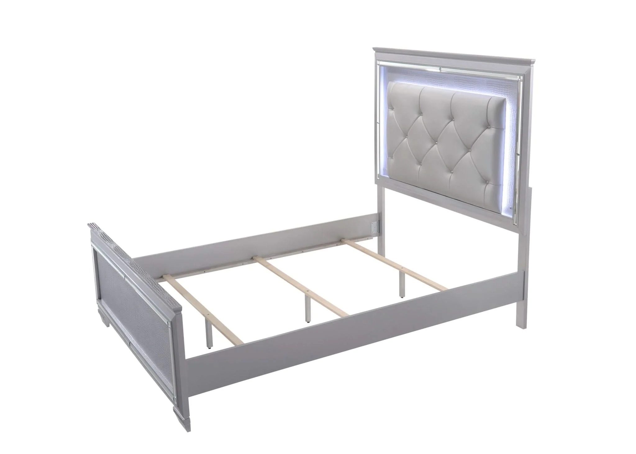 Lillian - Queen Upholstered Bed - Gray - Image 2