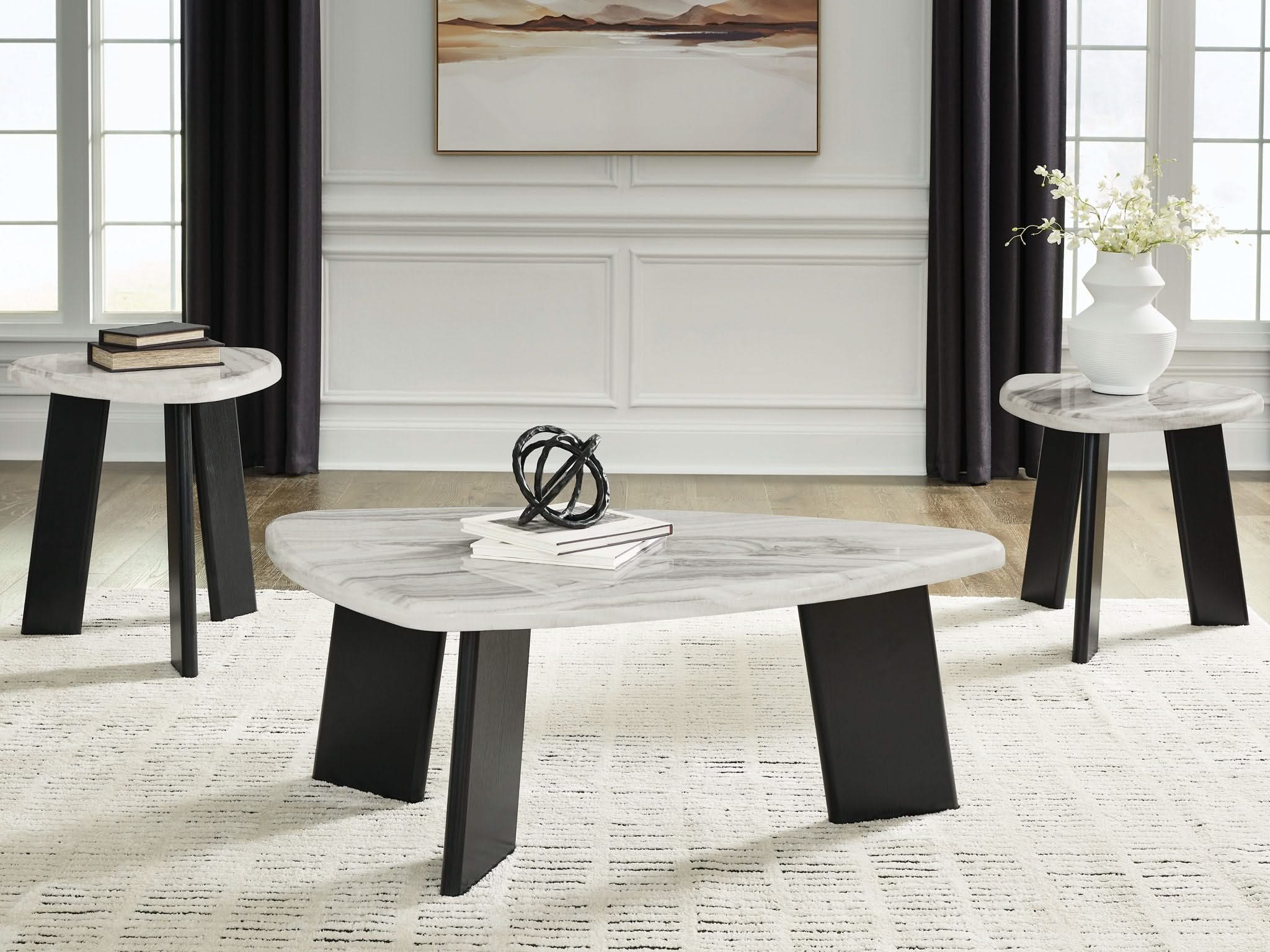 Lilyberg - Occasional Table Set (Set of 3) - Gray / Black - Image 4
