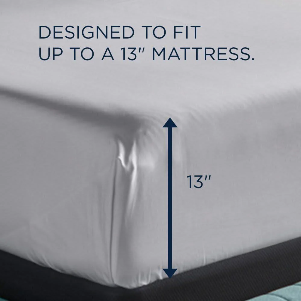 Linens - Tempur Classic Cotton Sheet Set - Cool Gray - Image 3