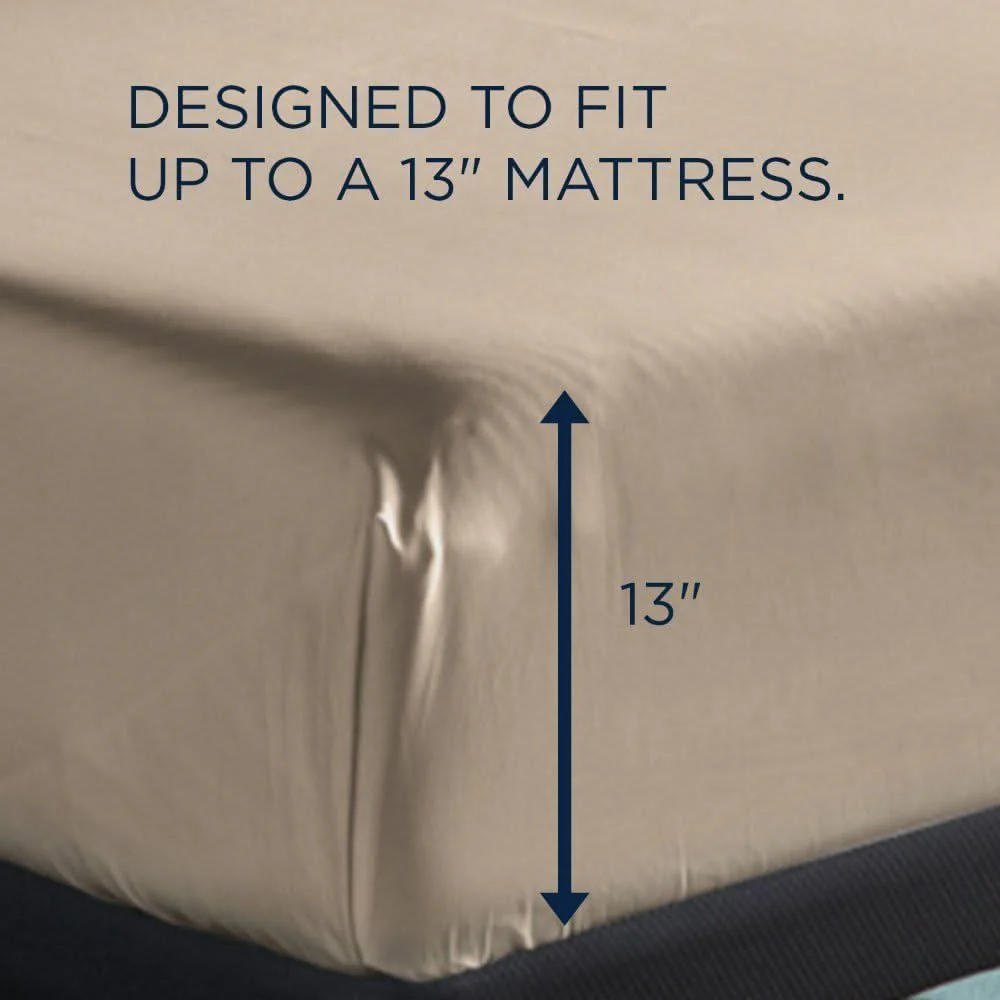 Linens - Tempur Classic Cotton Sheet Set - Sandstone - Image 4