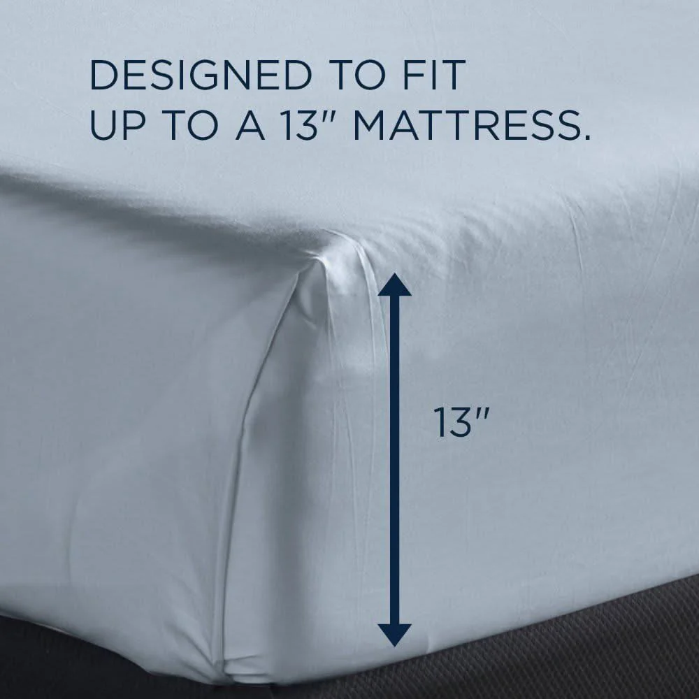 Linens - Tempur Classic Cotton Sheet Set - Sleepy Blue - Image 2