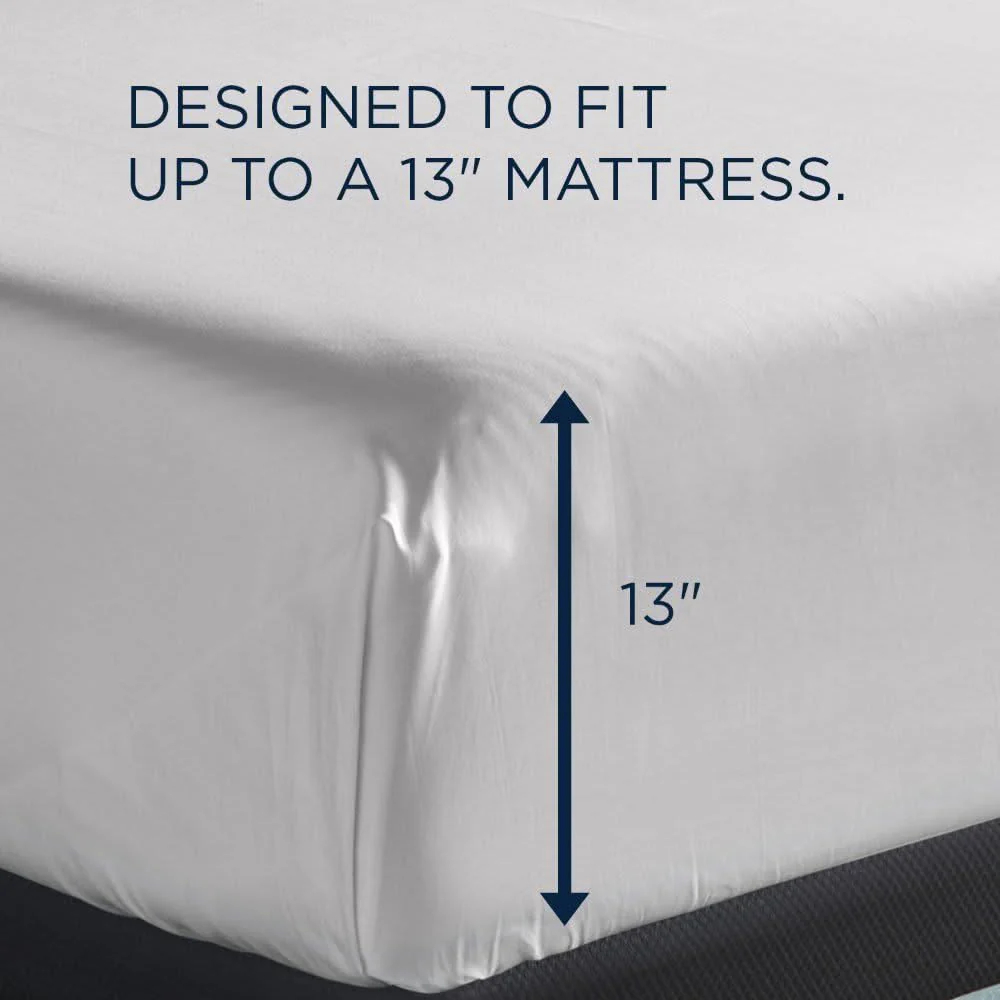 Linens - Tempur Classic Cotton Sheet Set - White - Image 3