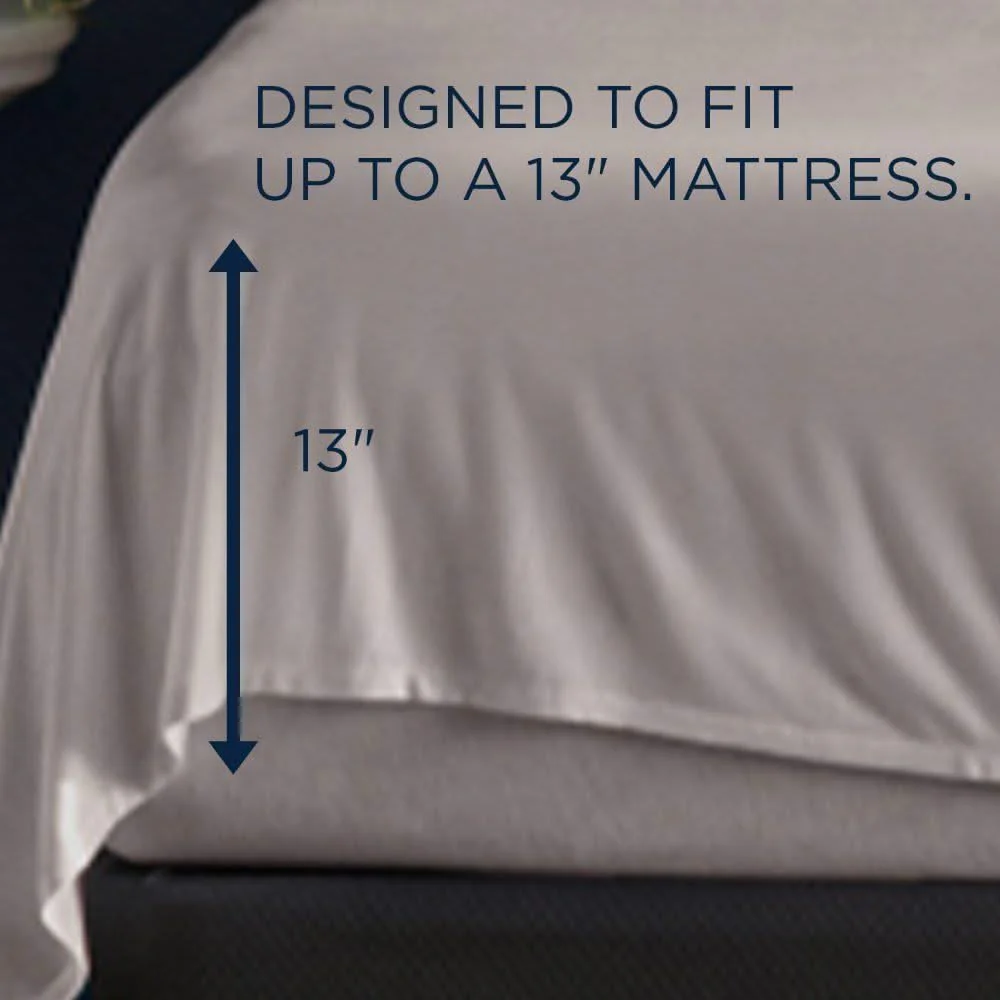 Linens - Tempur Rayon from Bamboo Sheet Set - Cool Gray - Image 2