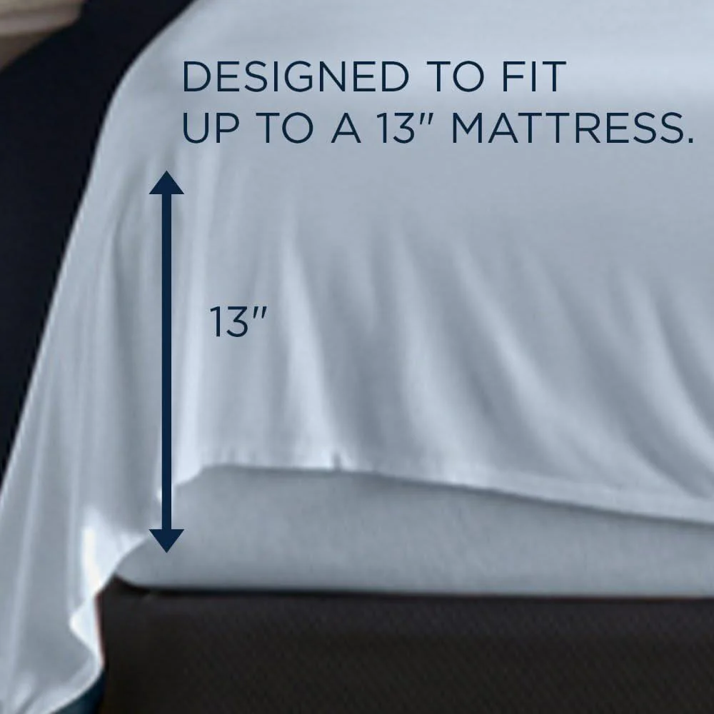 Linens - Tempur Rayon from Bamboo Sheet Set - Sleepy Blue - Image 4