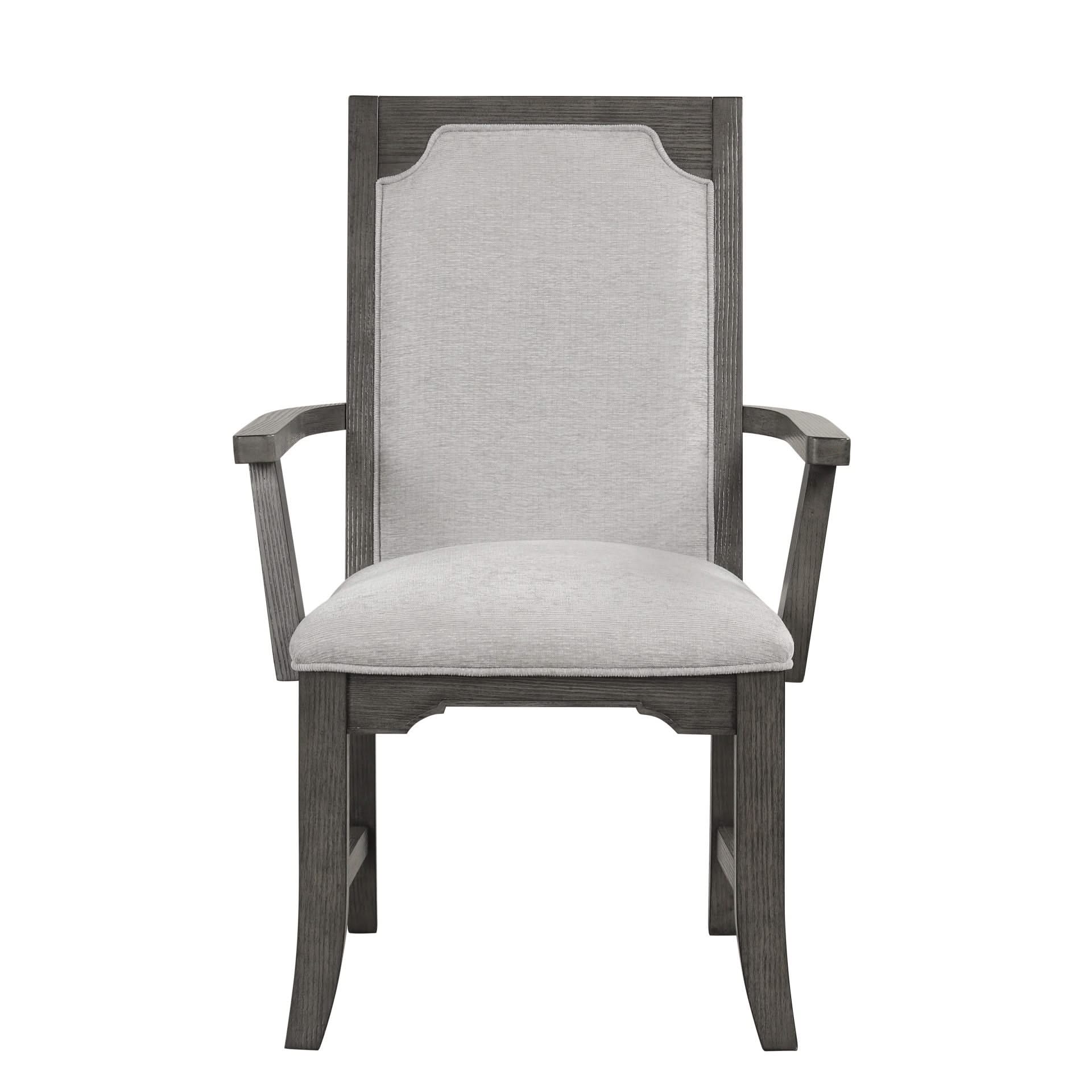 Lisbon - Dining Arm Chair (Set of 2) - Gray - Image 2