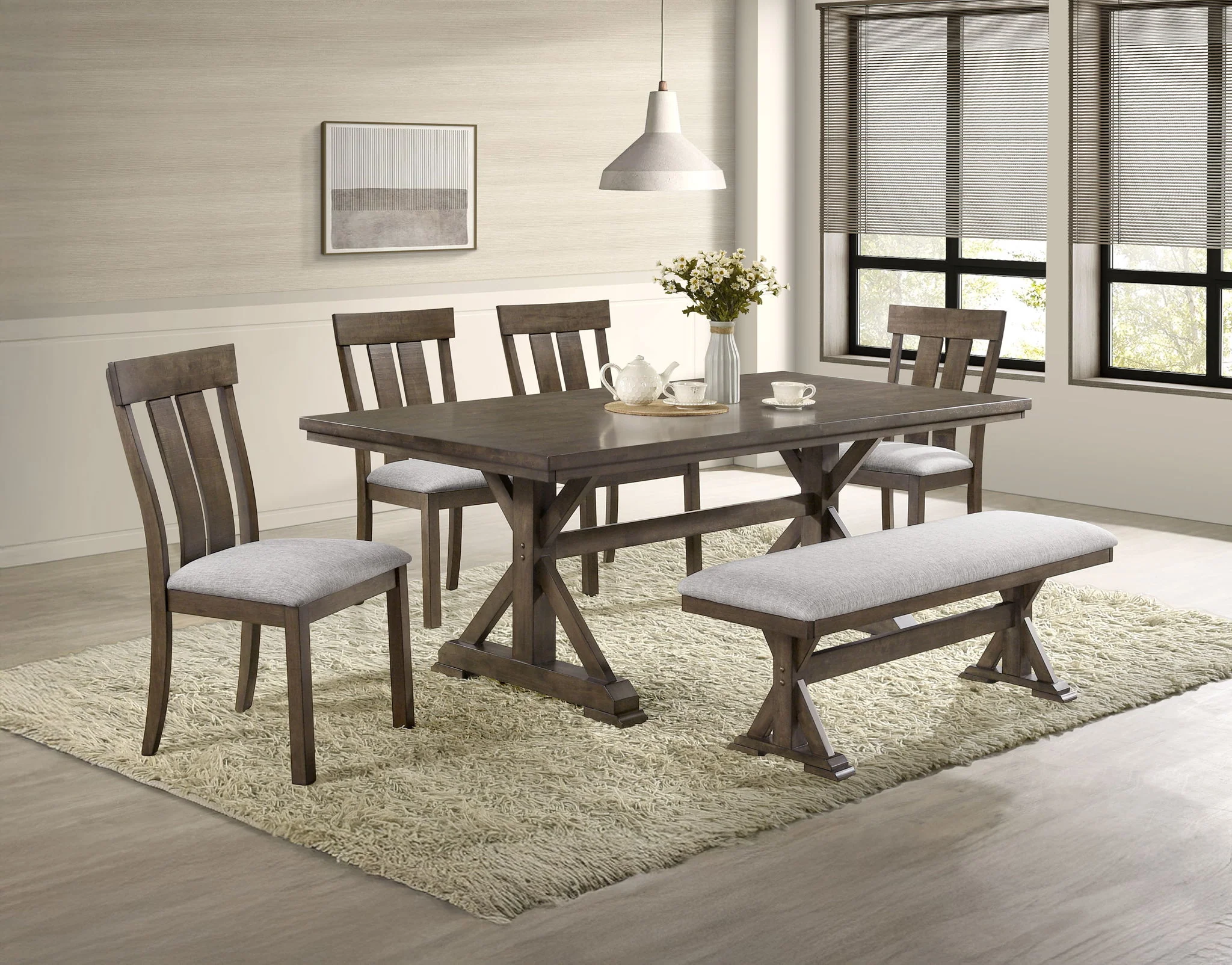 Lloyd - 6 Piece Dining Room Set - Brown