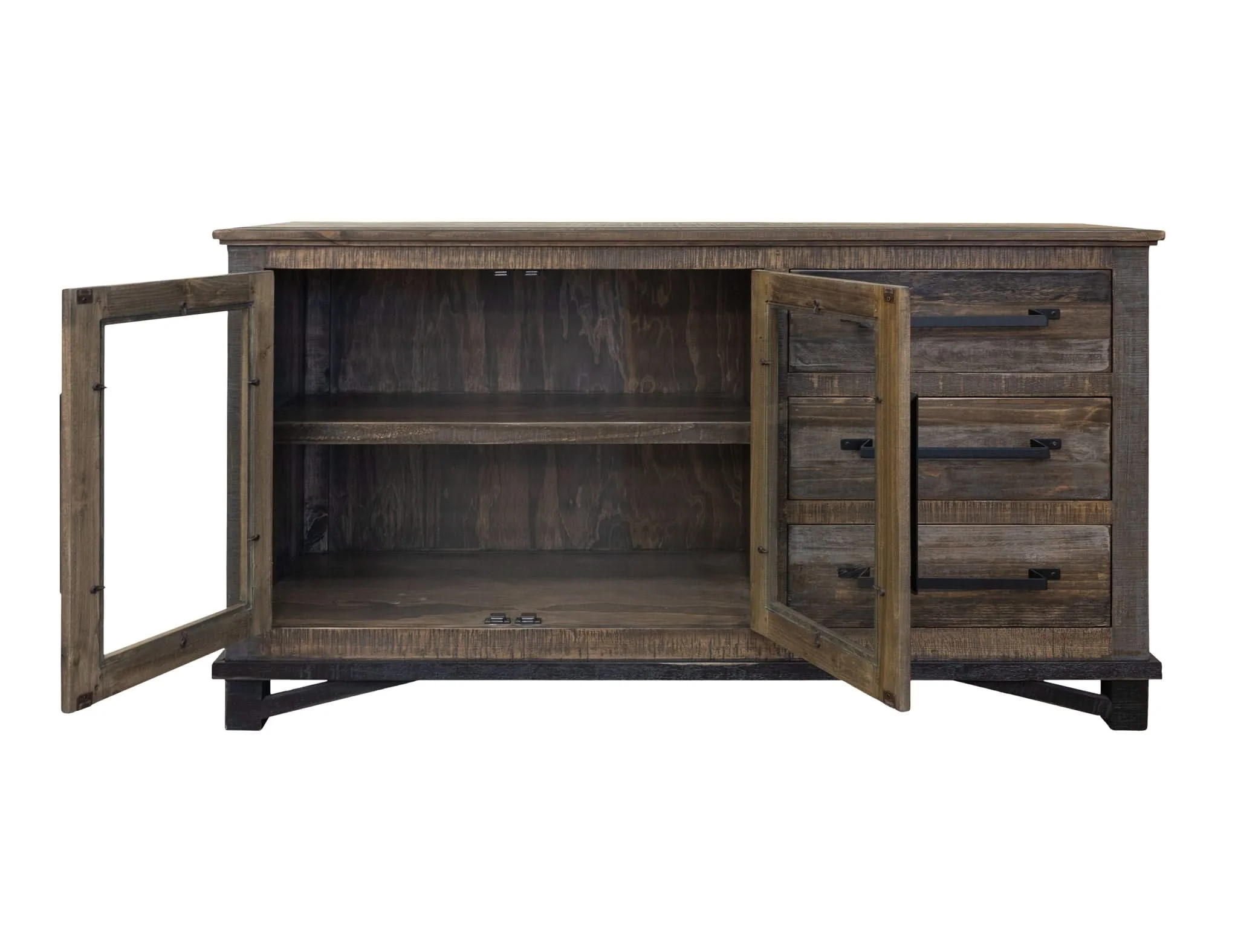 Loft - 60” Buffet With 3 Drawer / 2 Doors - Two Tone Gray / Brown - Image 3