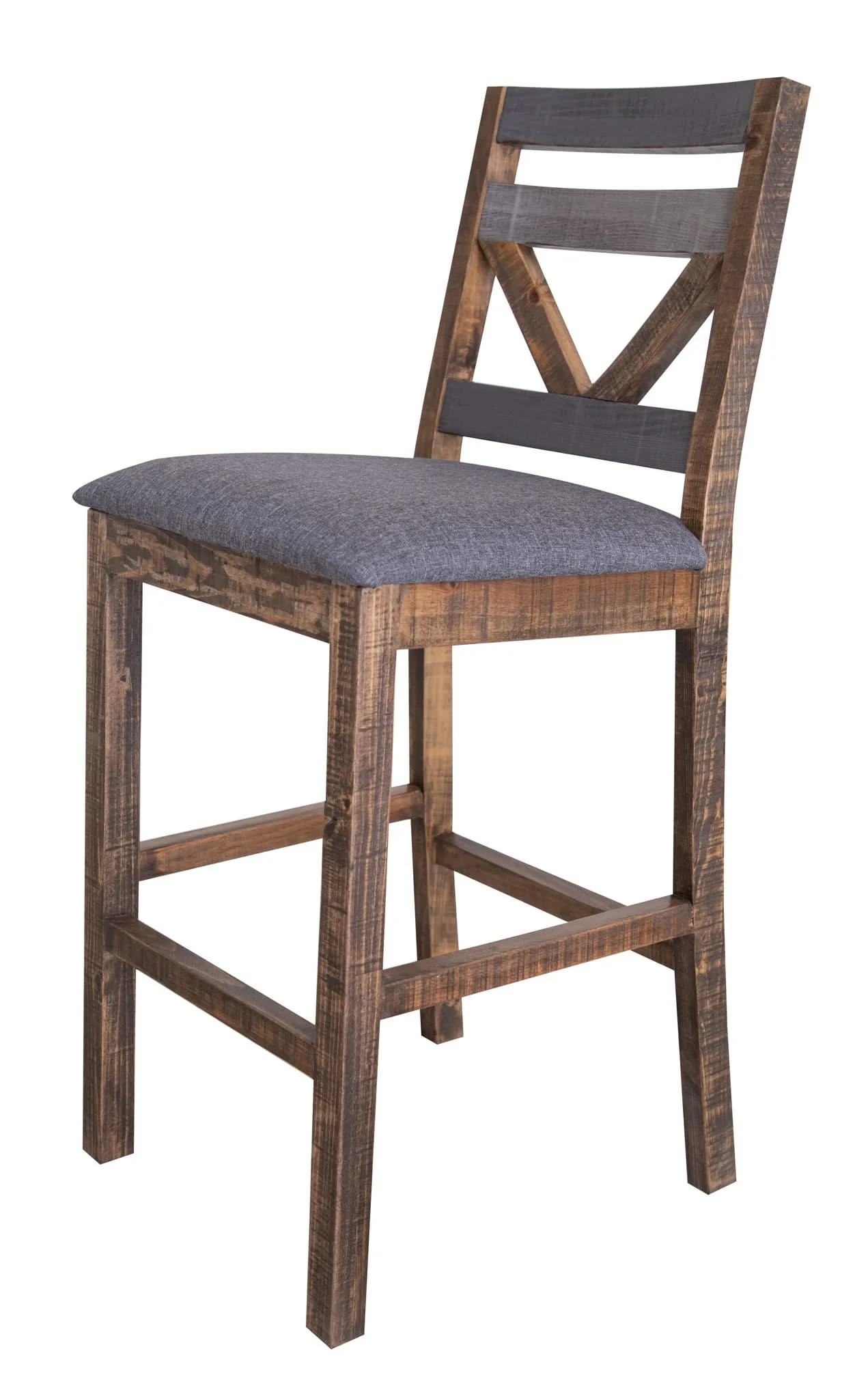 Loft - Barstool (Set of 2) - Two Tone Gray / Brown - Image 4