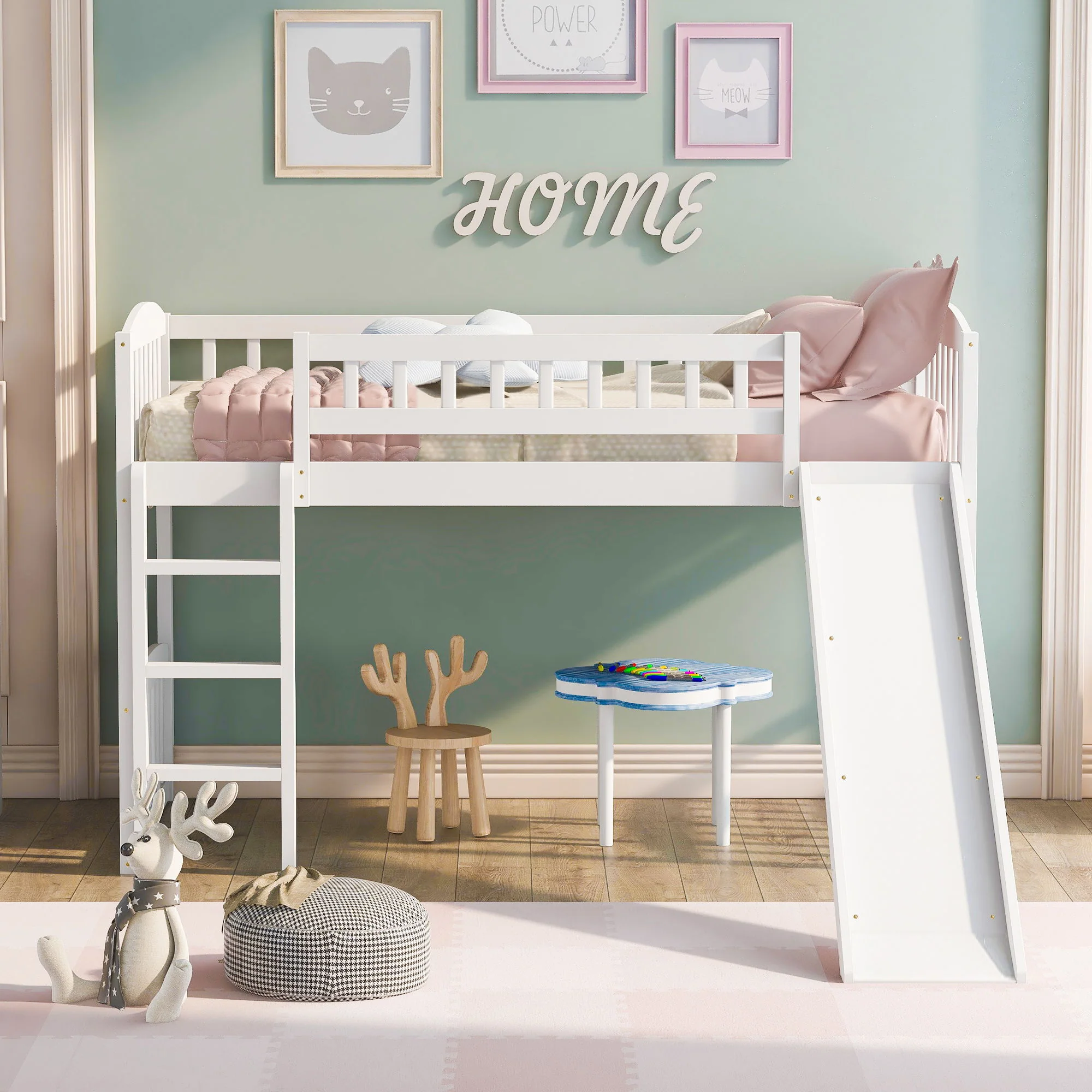 Loft Bed With Slide And Ladder - Image 3