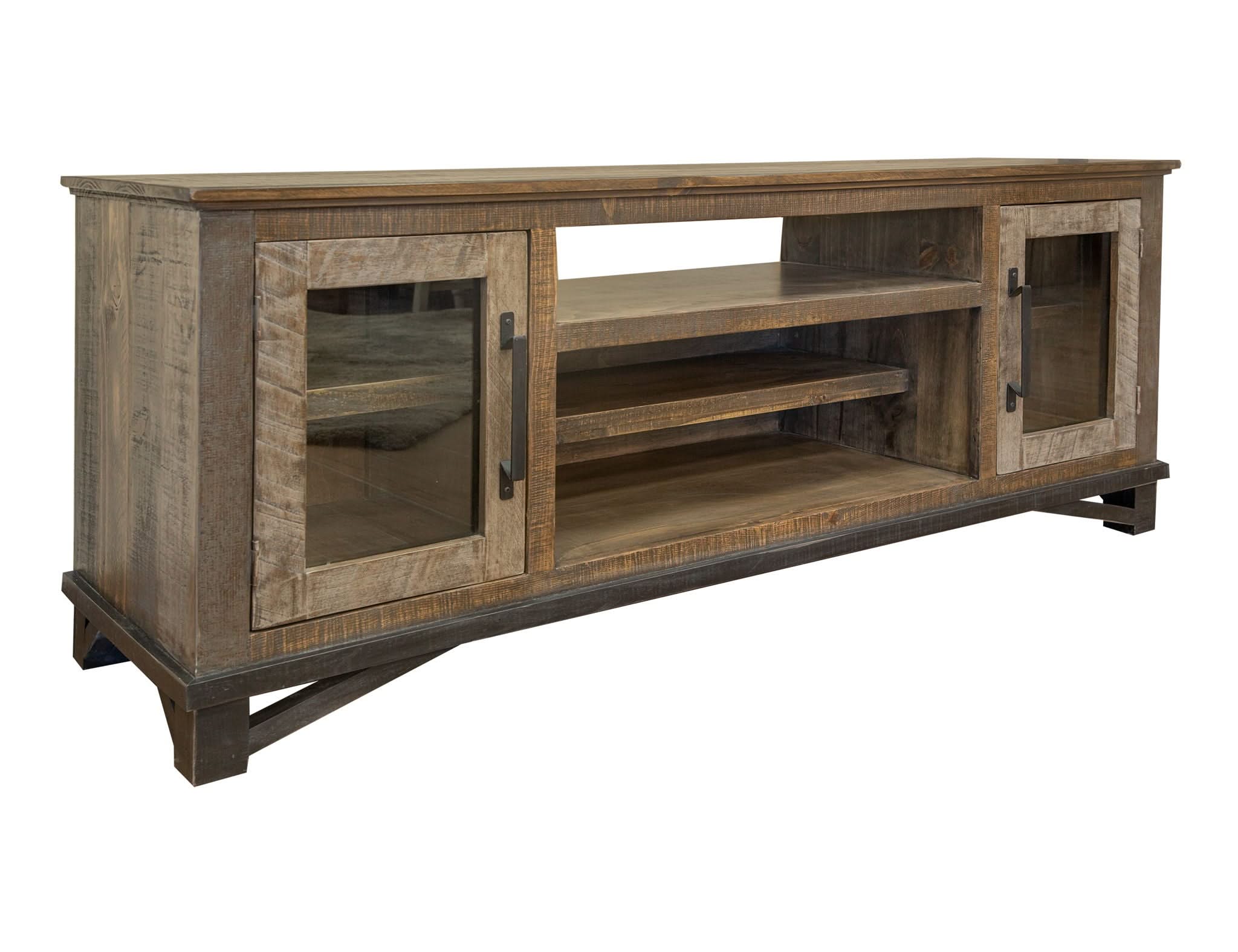 Loft - TV Stand / Wall Unit - Two Tone Gray / Brown - Image 3