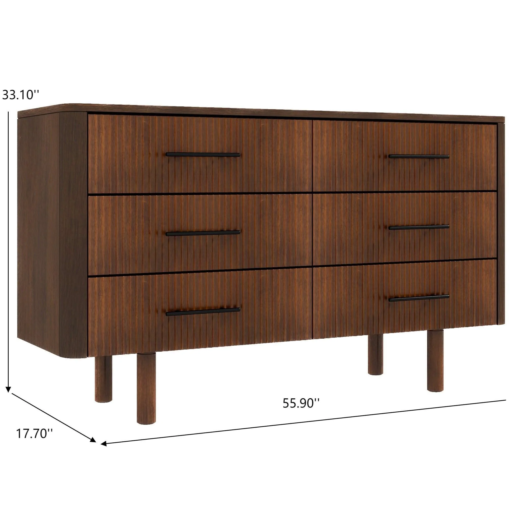 Logan - Dresser With 6 Drawers - Brown - Image 3