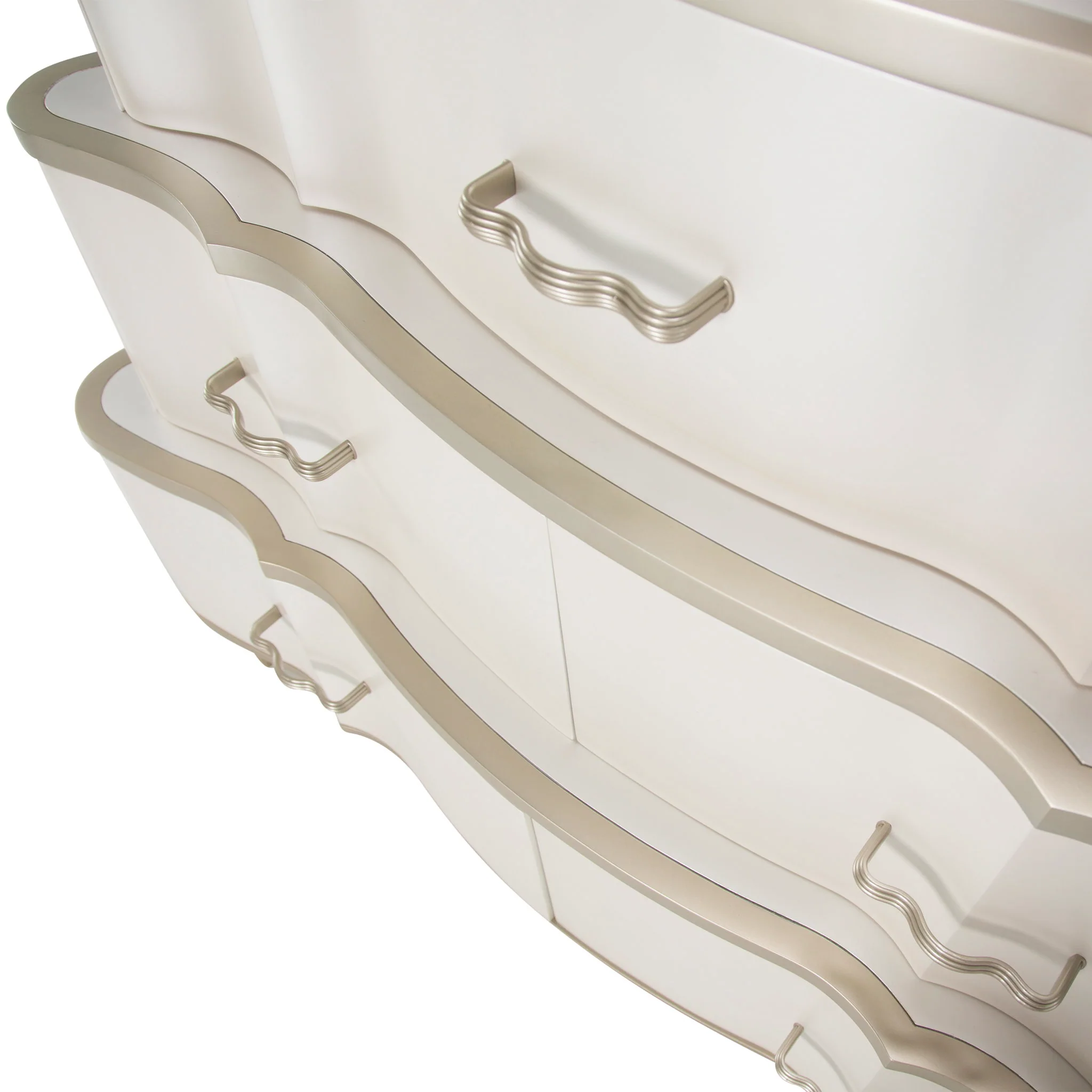 London Place - 6-Drawer Tiered Chest - Creamy Pearl - Image 3