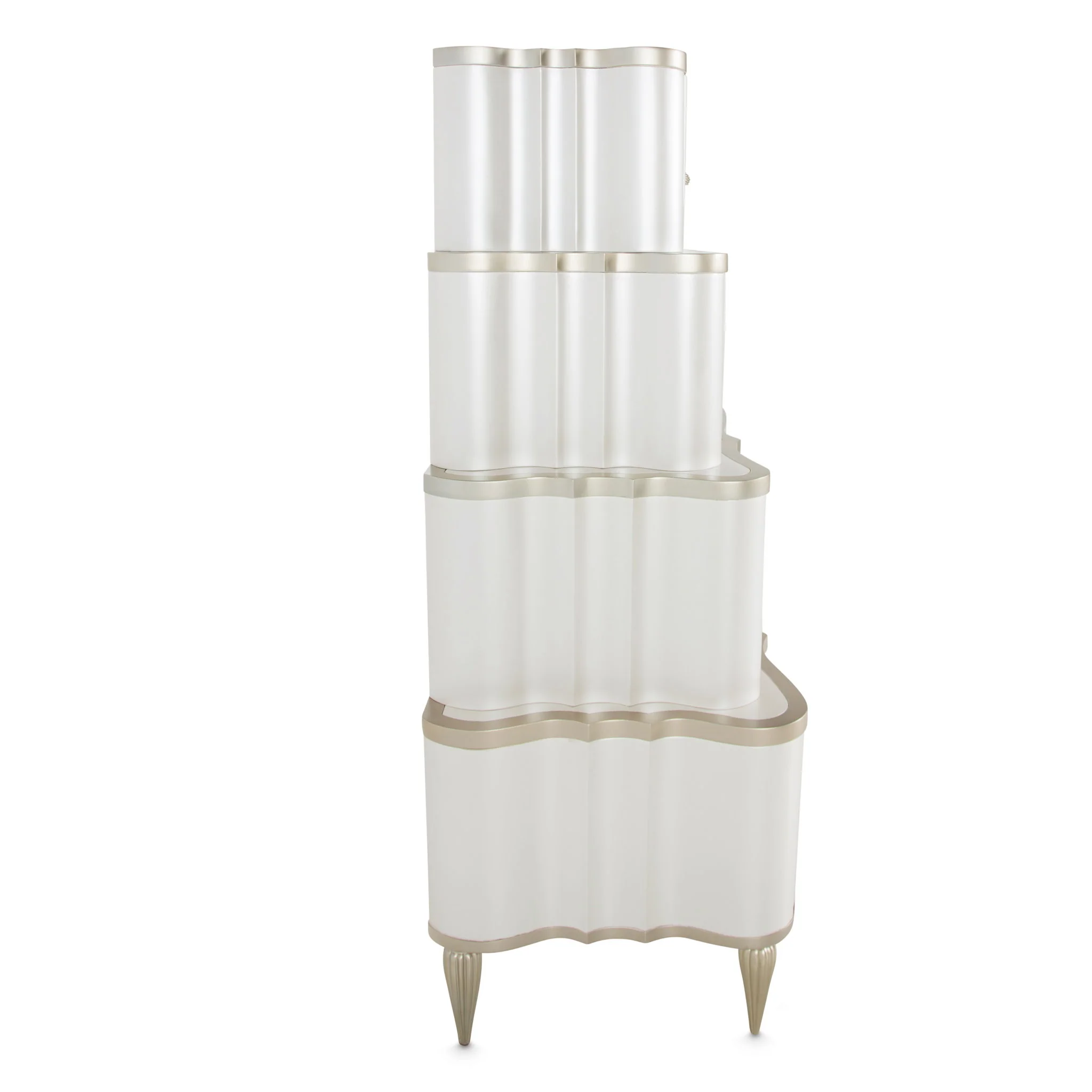 London Place - 6-Drawer Tiered Chest - Creamy Pearl - Image 4