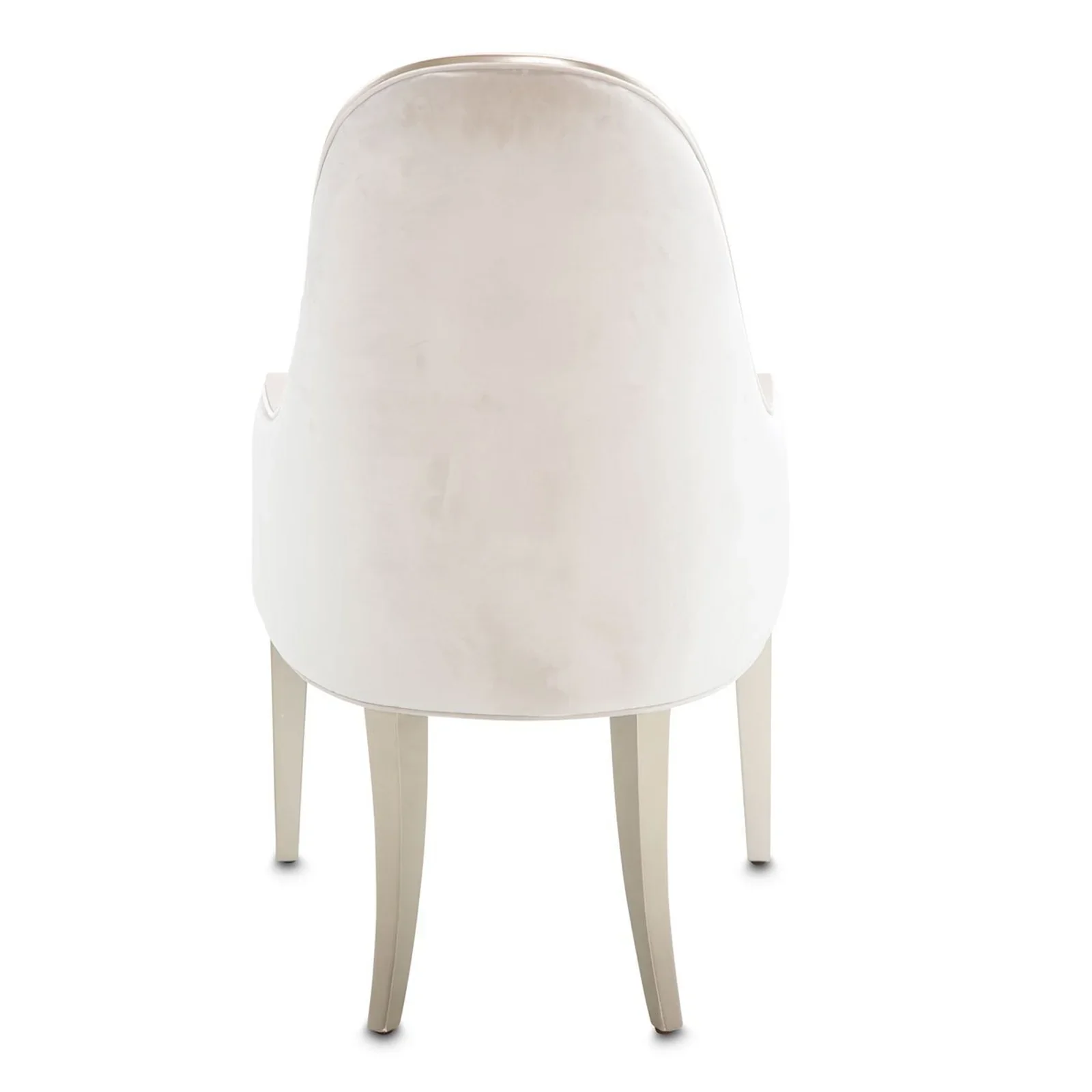 London Place Creamy Pearl Arm Chair with Platinum Accents - Image 4