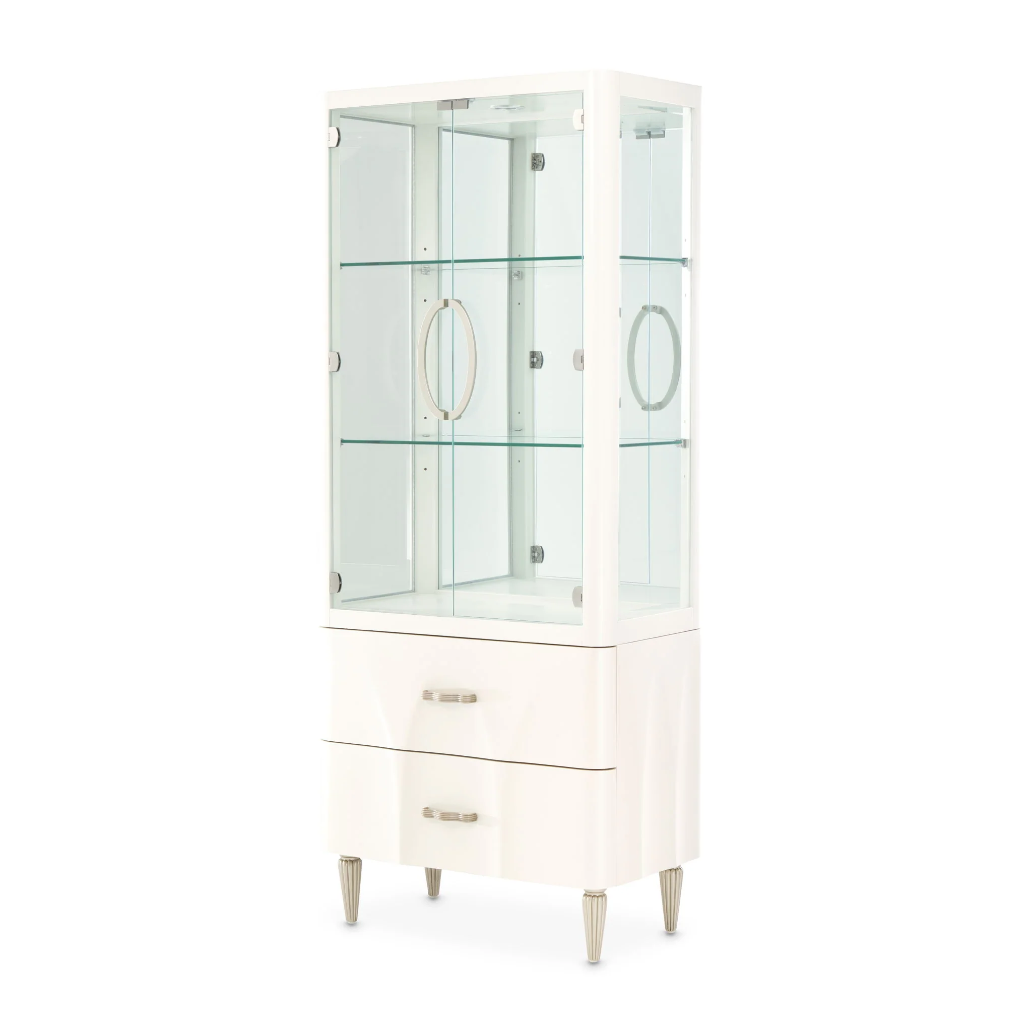 London Place - Display Cabinet - Creamy Pearl - Image 2