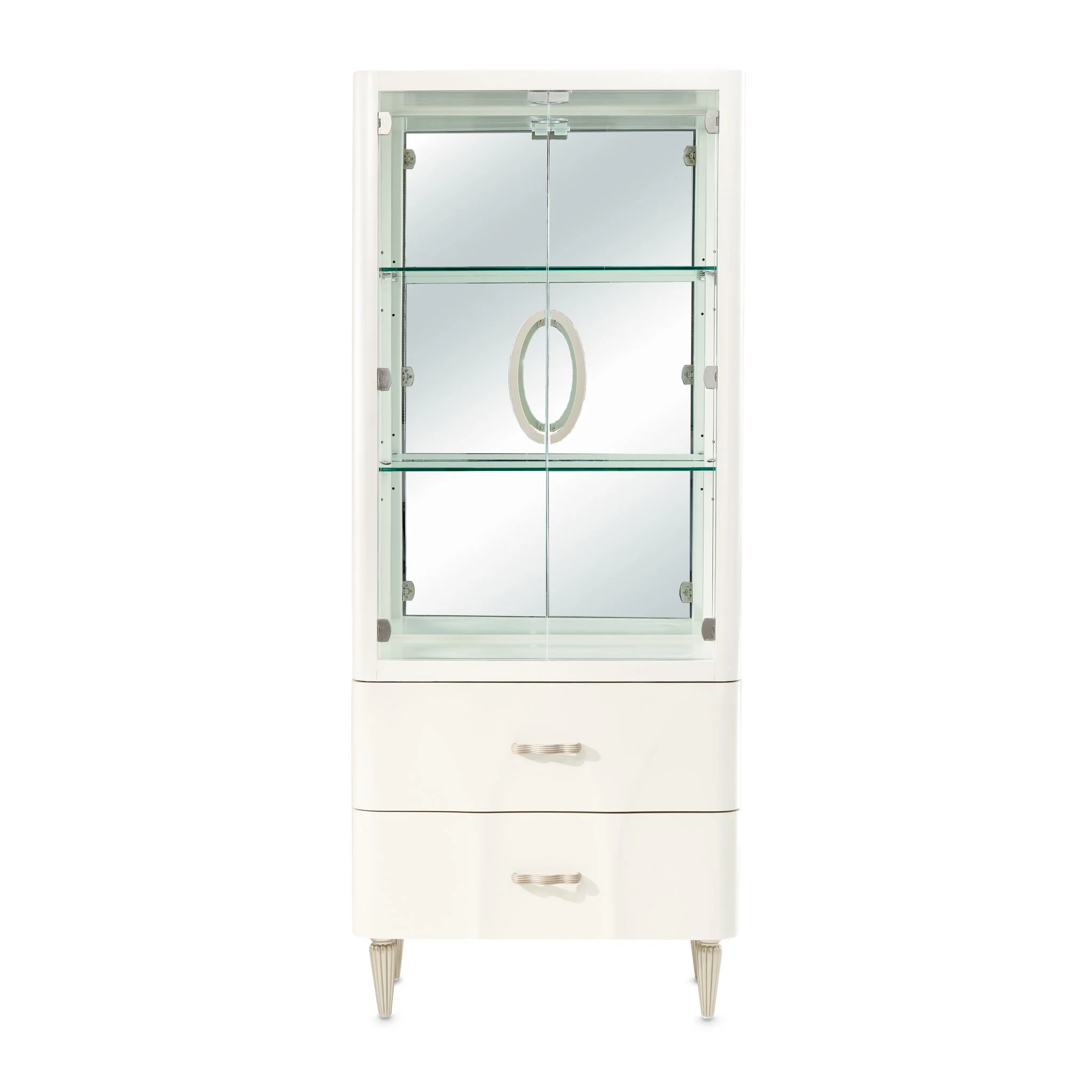 London Place - Display Cabinet - Creamy Pearl - Image 3