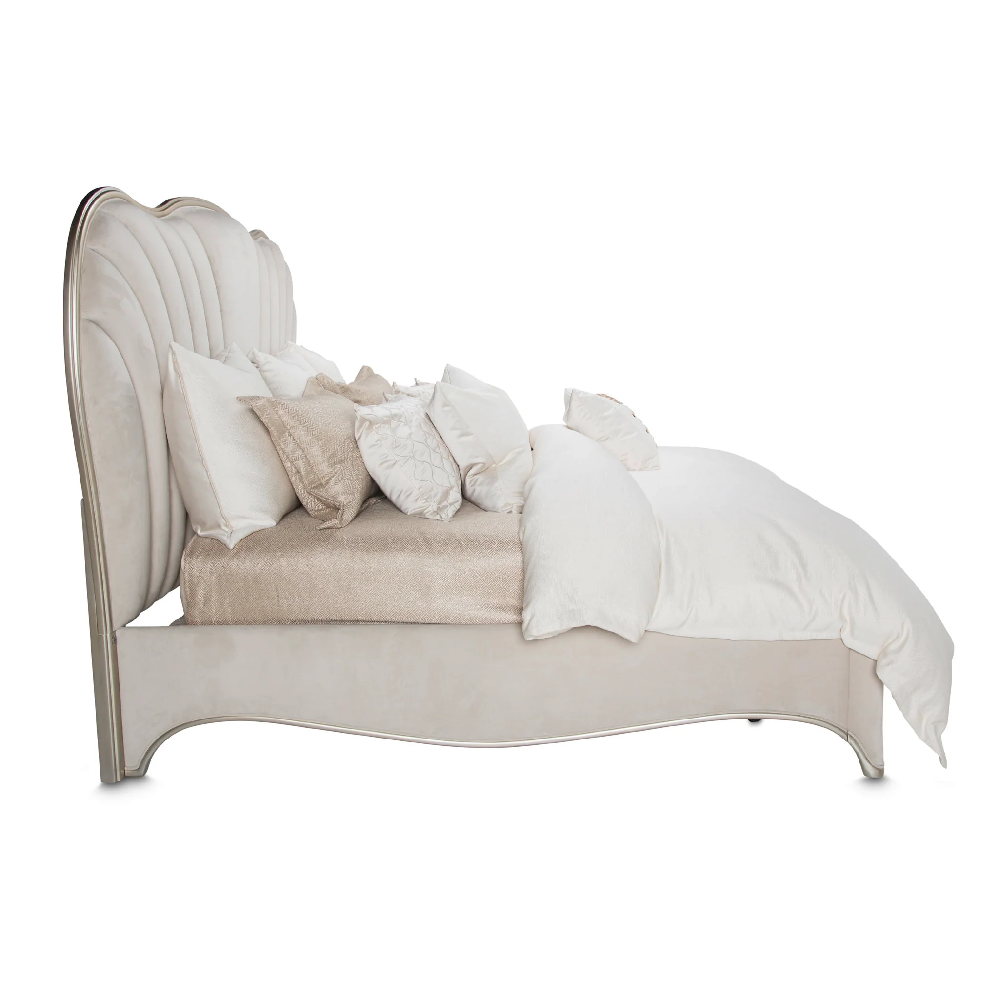 London Place - Velvet Panel Bed - Image 4