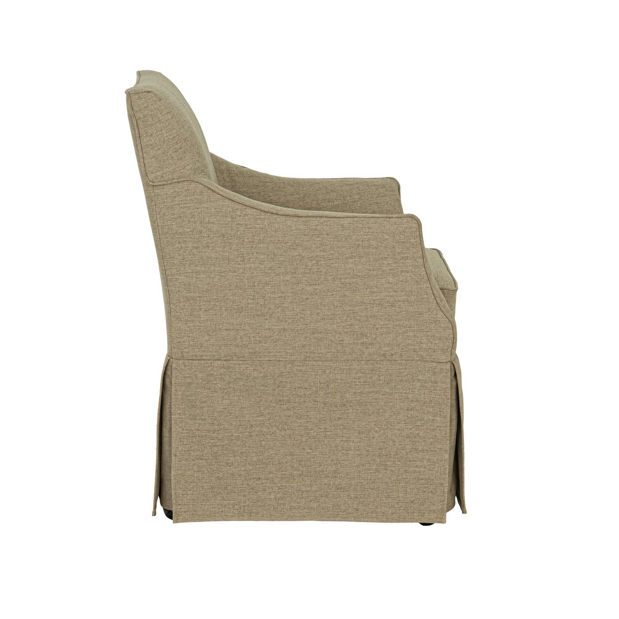 London - Upholstered Skirted Dining Arm Chair - Image 6
