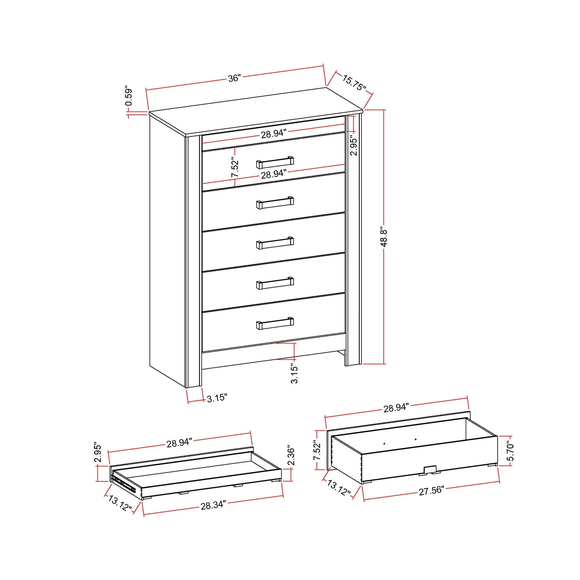 Lorenzo - Chest With Hidden Jewelry Compartment And Bar Handle - Silver - Image 3