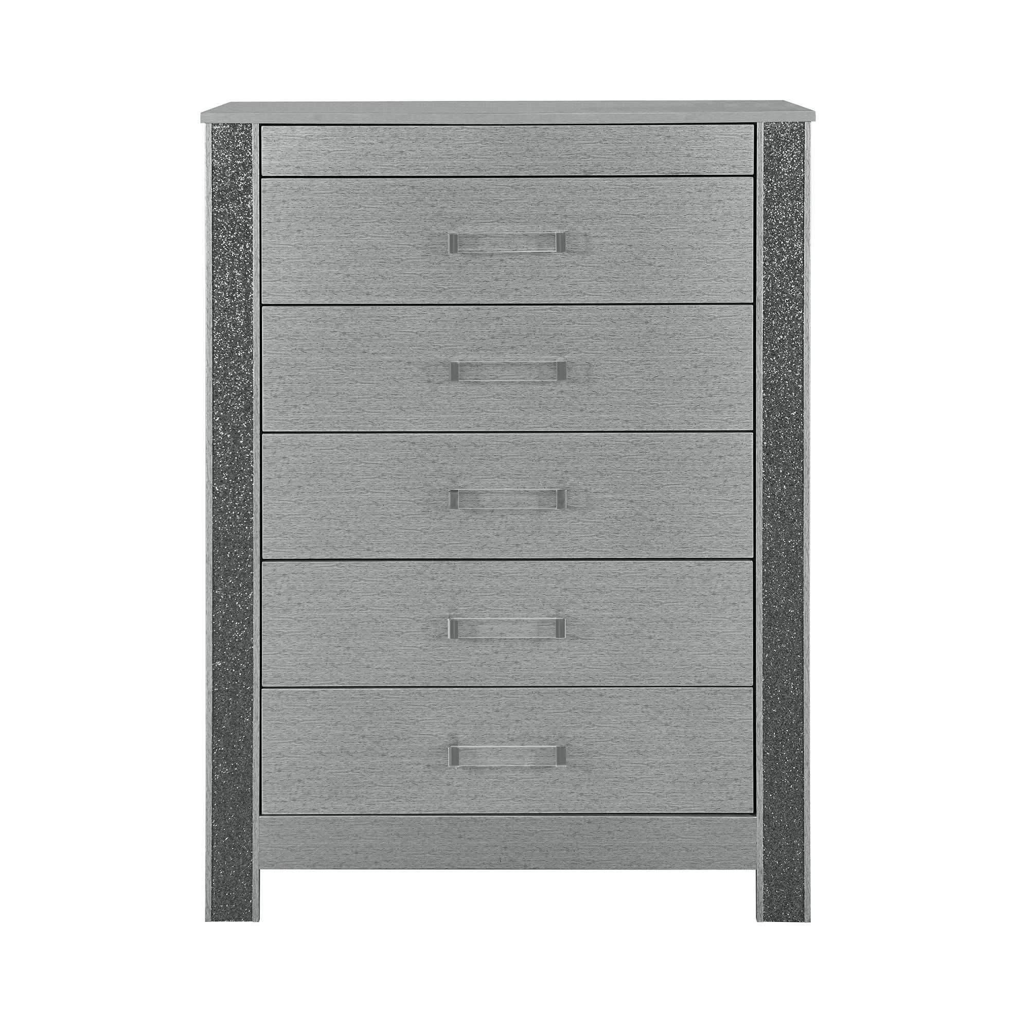 Lorenzo - Chest With Hidden Jewelry Compartment And Bar Handle - Silver - Image 4