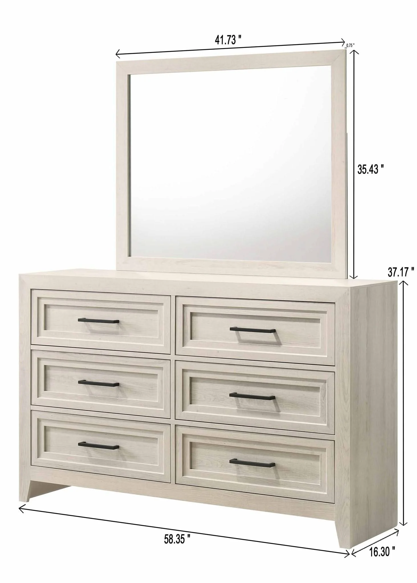 Lorraine - Dresser - Antique White - Image 2