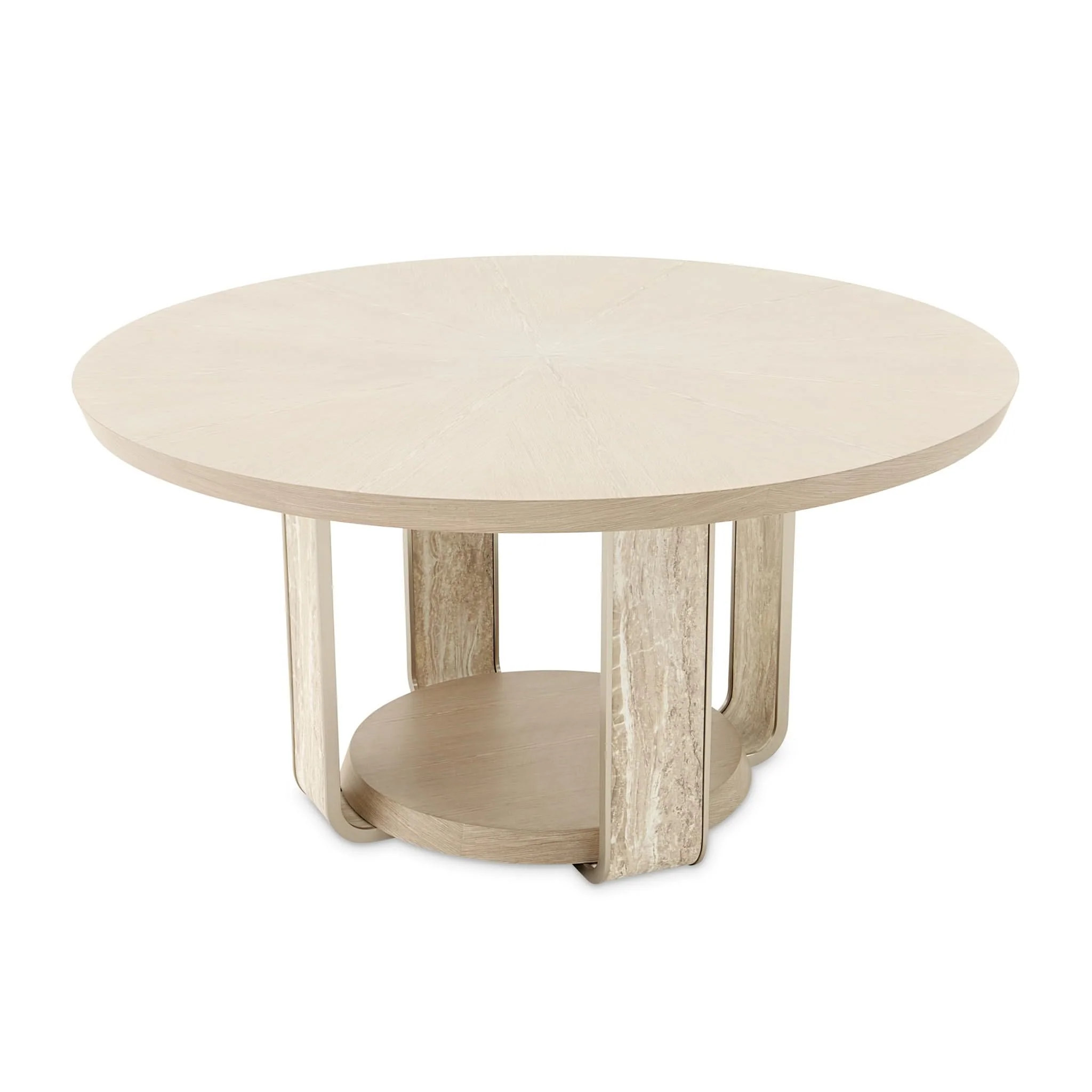 Lotus Bay - 60" Round Dining Table - Sand - Image 4