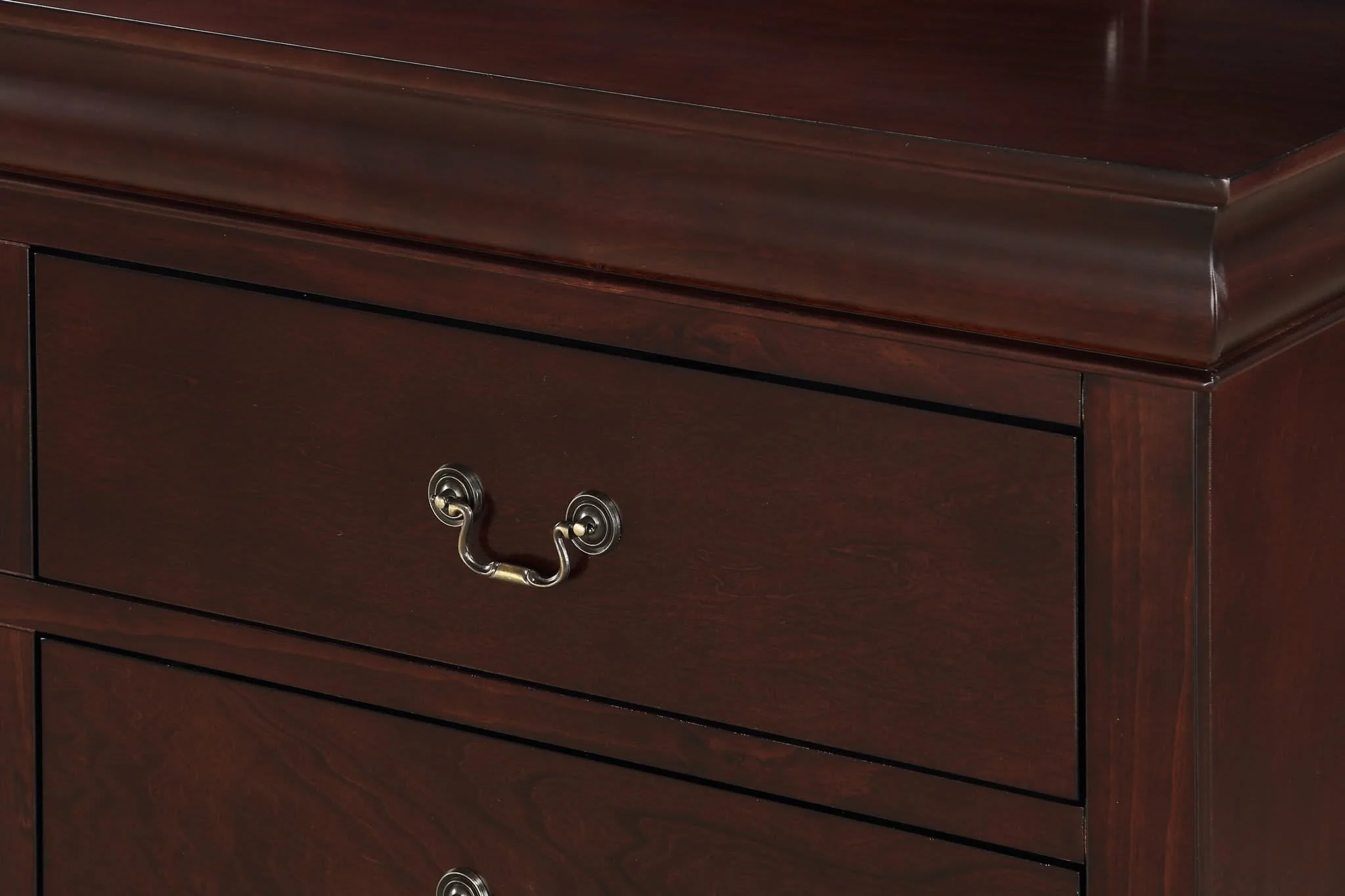 Louis Philip - Dresser & Mirror - Cherry - Image 3