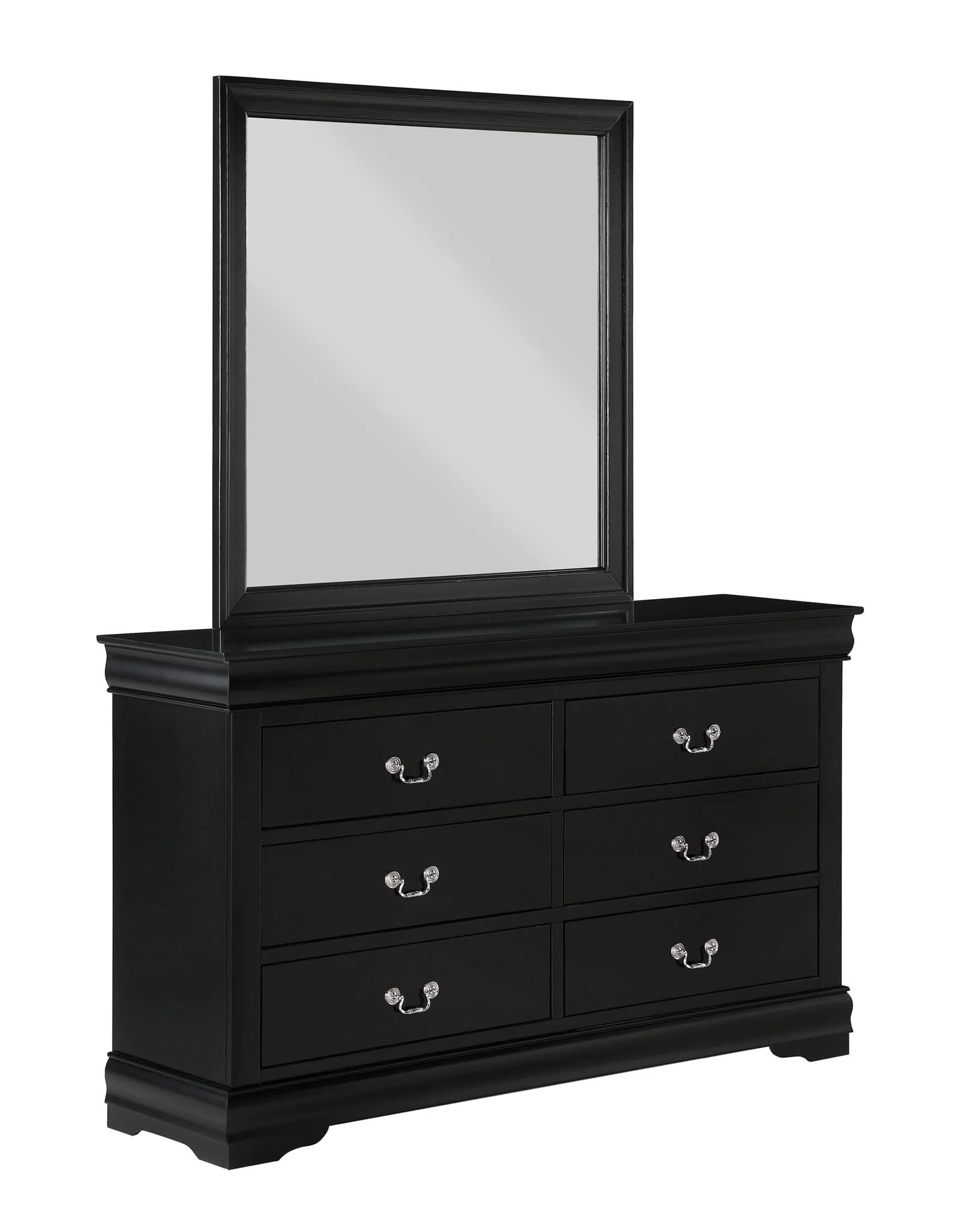 Louis Philip - King 4 Piece Bedroom Set - Black - Image 3