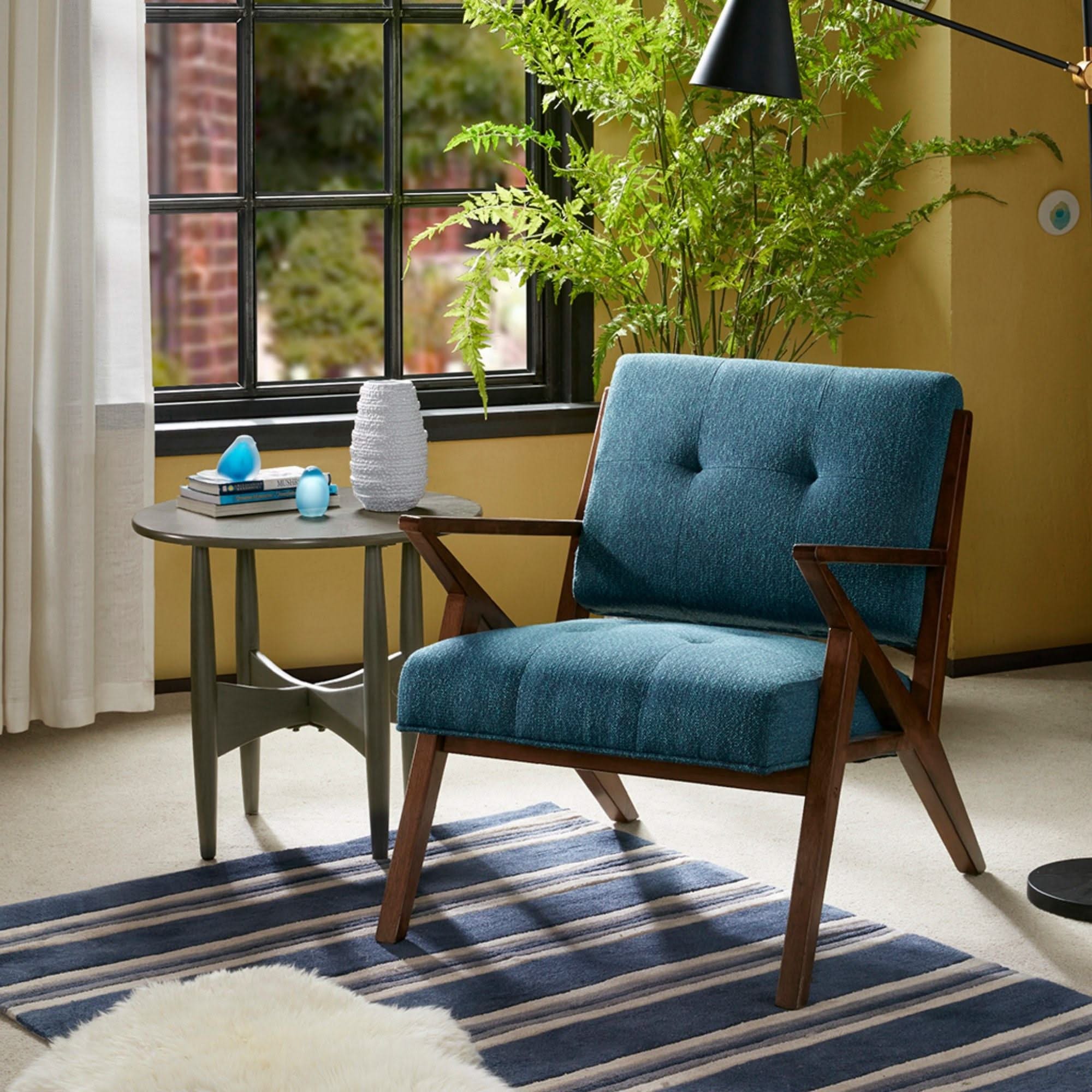 Lounge Chair With Tufted Upholstery And Solid Frame - Image 12