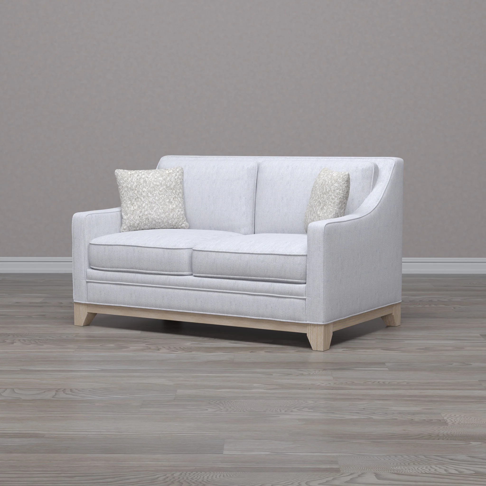 Loveseat With Casual Accent - Gray - Image 4