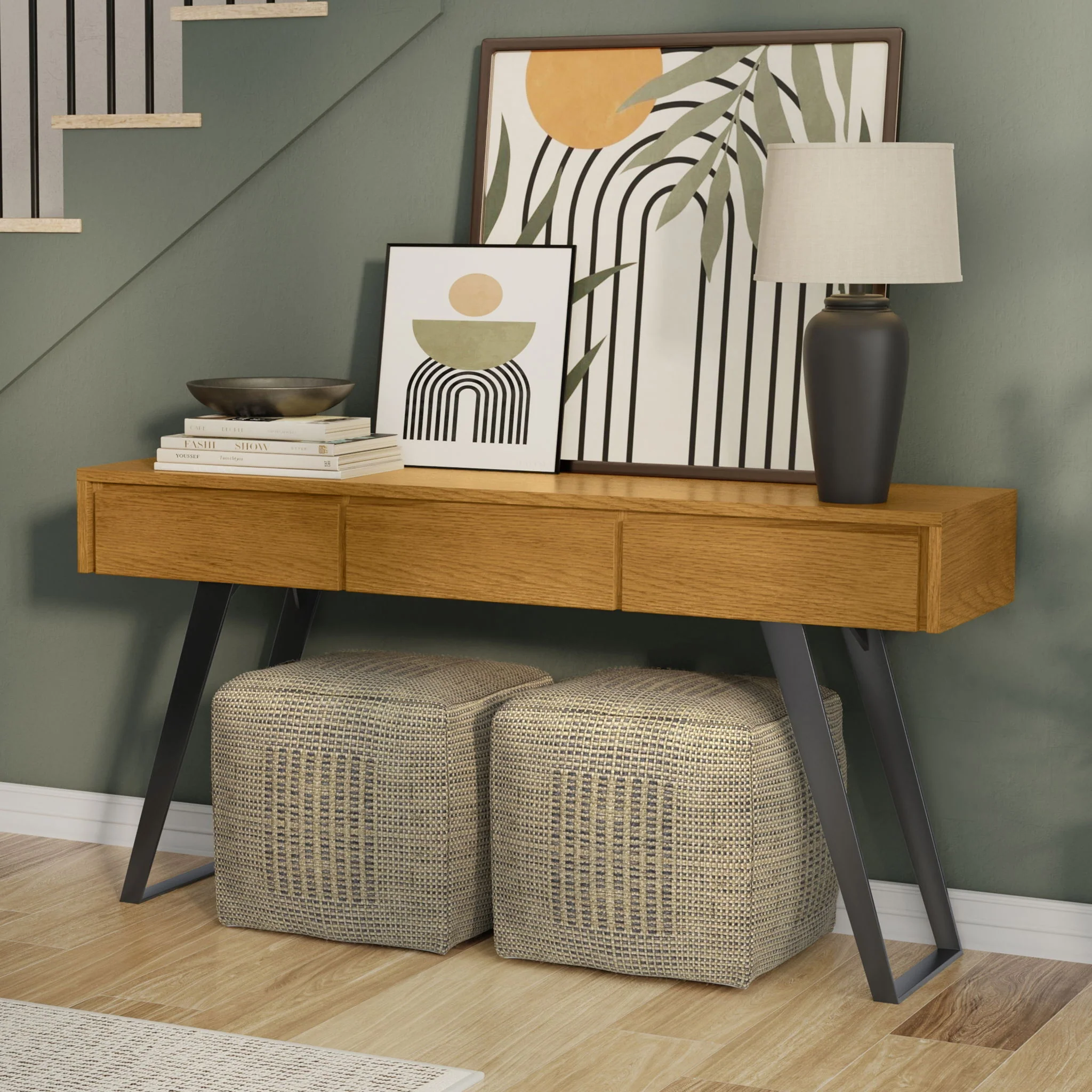 Lowry - Console Sofa Table - Oak - Image 4