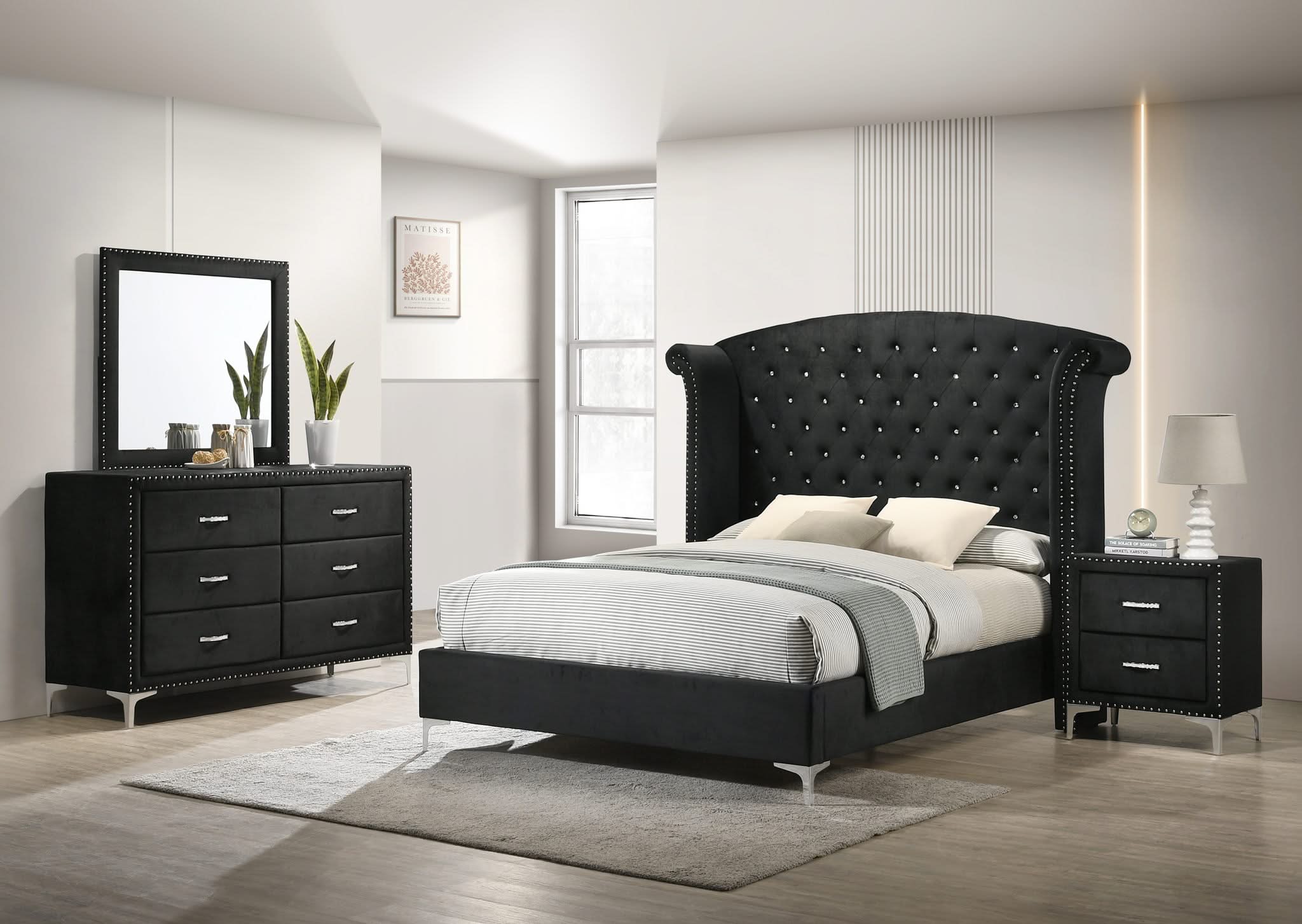 Lucinda - Nightstand - Black - Image 3