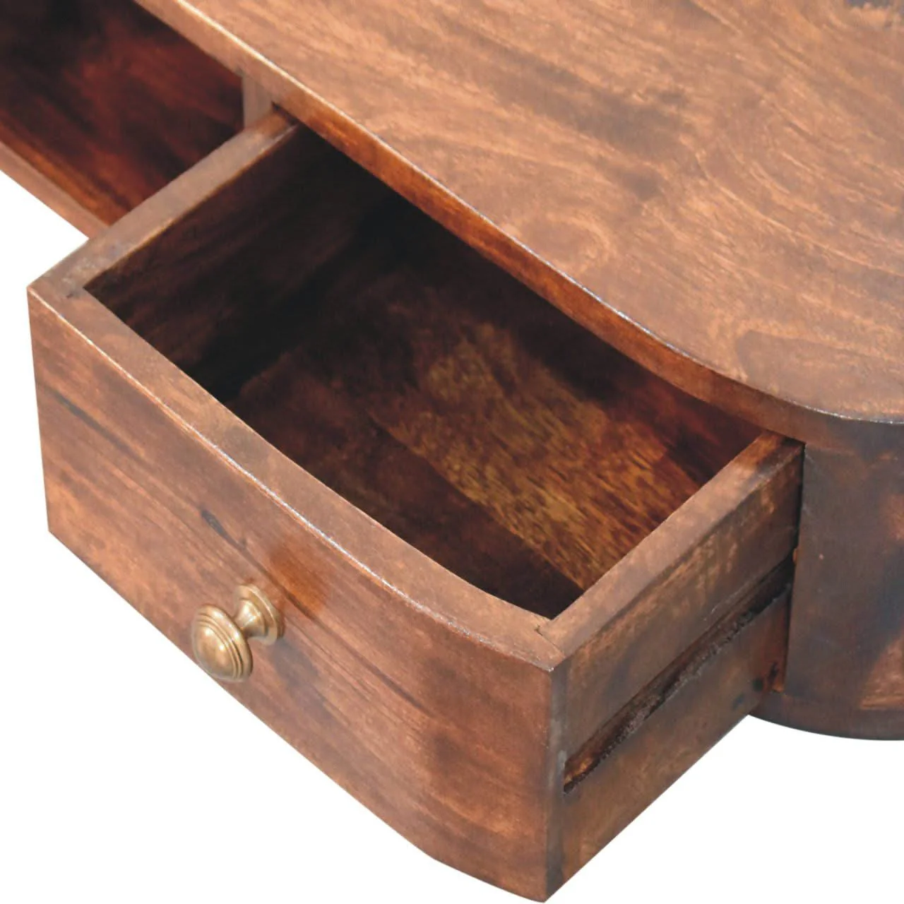 Lunar - Floating Console With 2 Drawer - Chestnut - Image 3