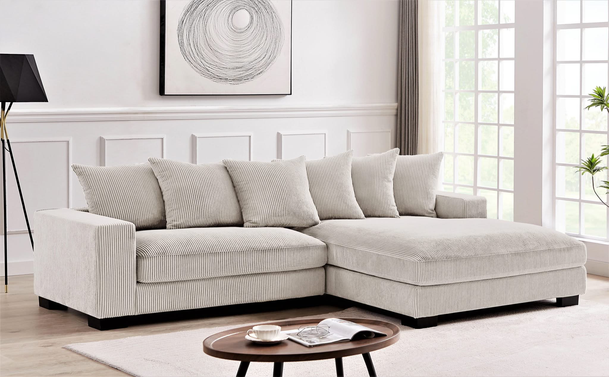Luxe - Oversized 2 Piece Sectional Couches For Living Room, L Shaped Sofa With Chaise - Image 7
