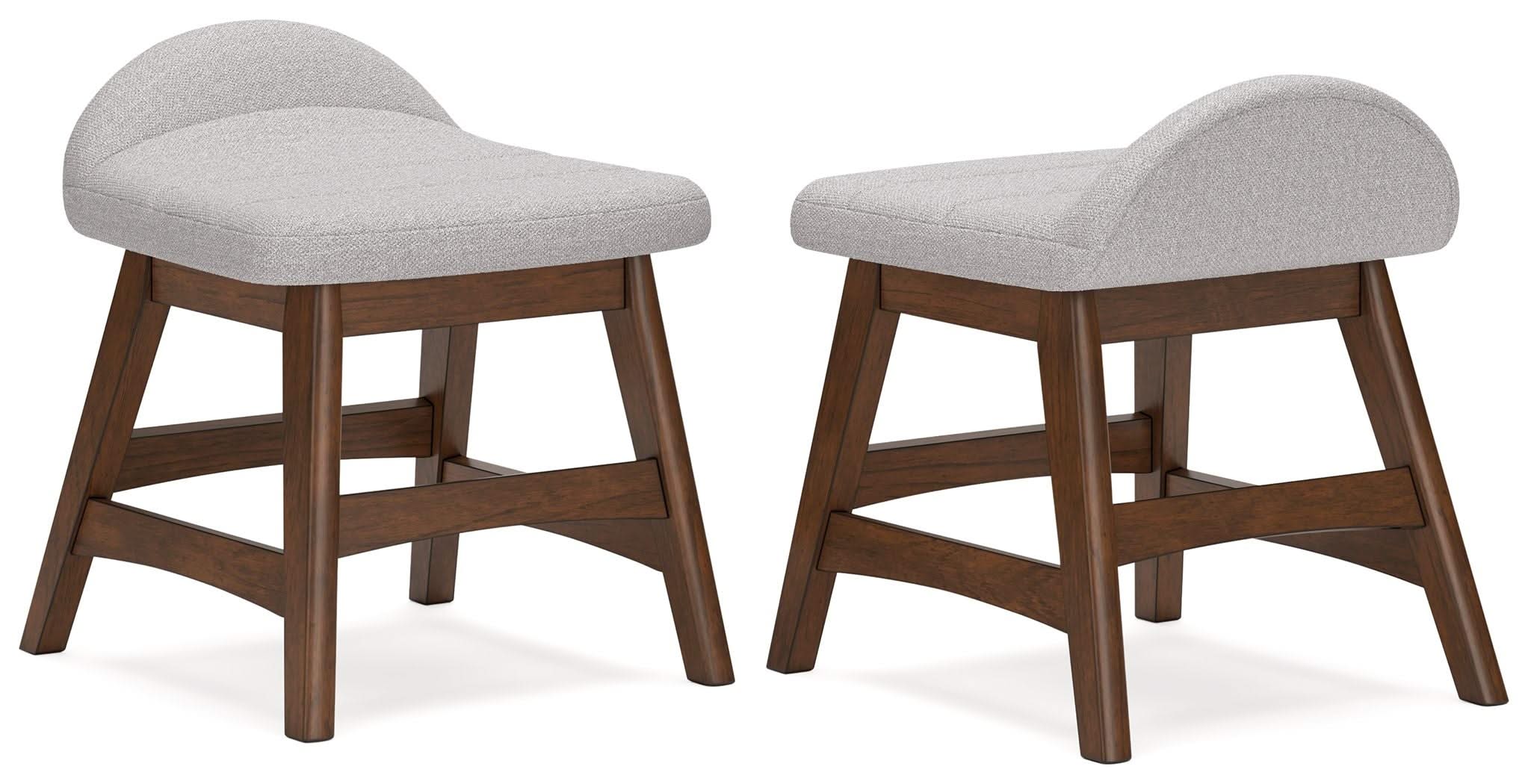 Lyncott - Home Office Desk Chair - Light Gray / Brown - Image 2