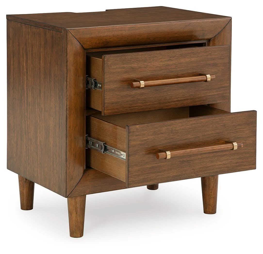 Lyncott - Two Drawer Night Stand - Brown - Image 4
