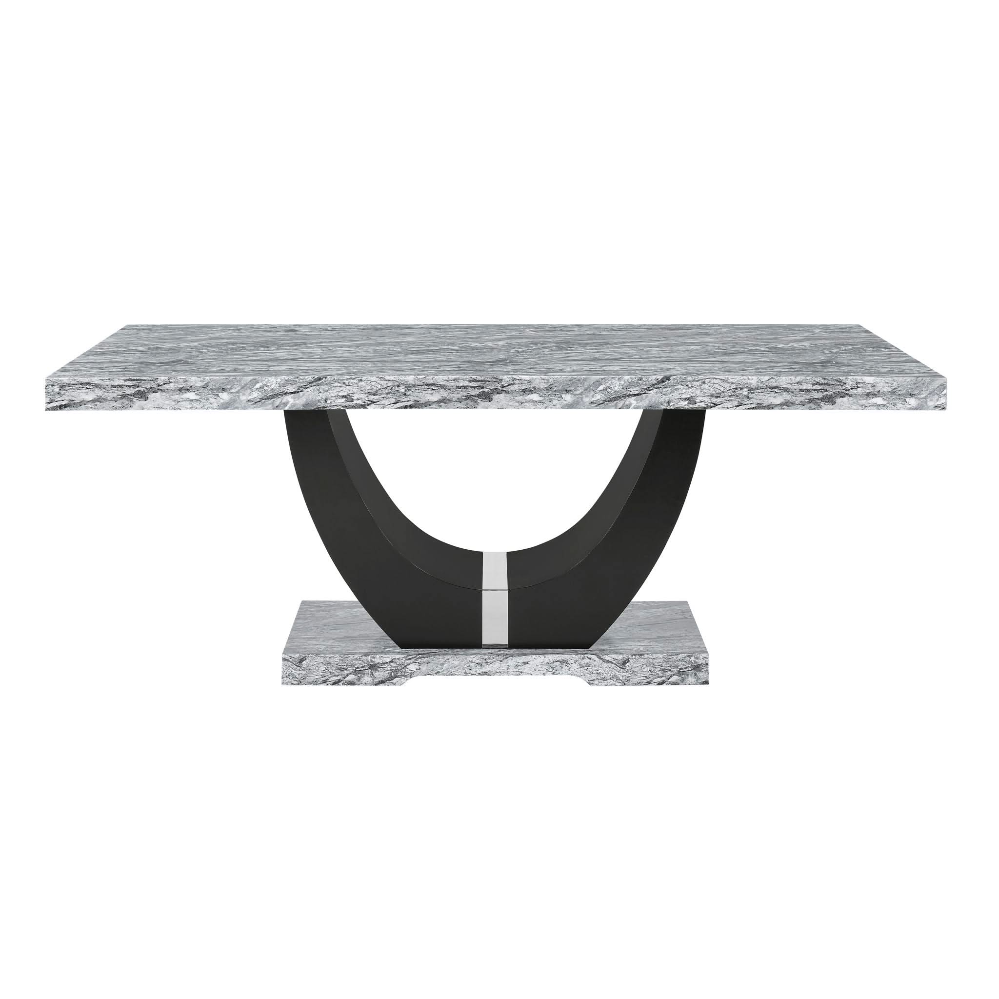Lyra - Dining Table Top & Base - Gray - Image 3