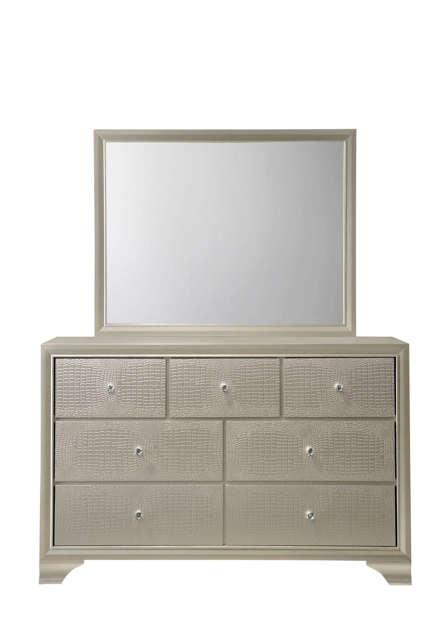 Lyssa - Dresser & Mirror - Champagne - Image 2
