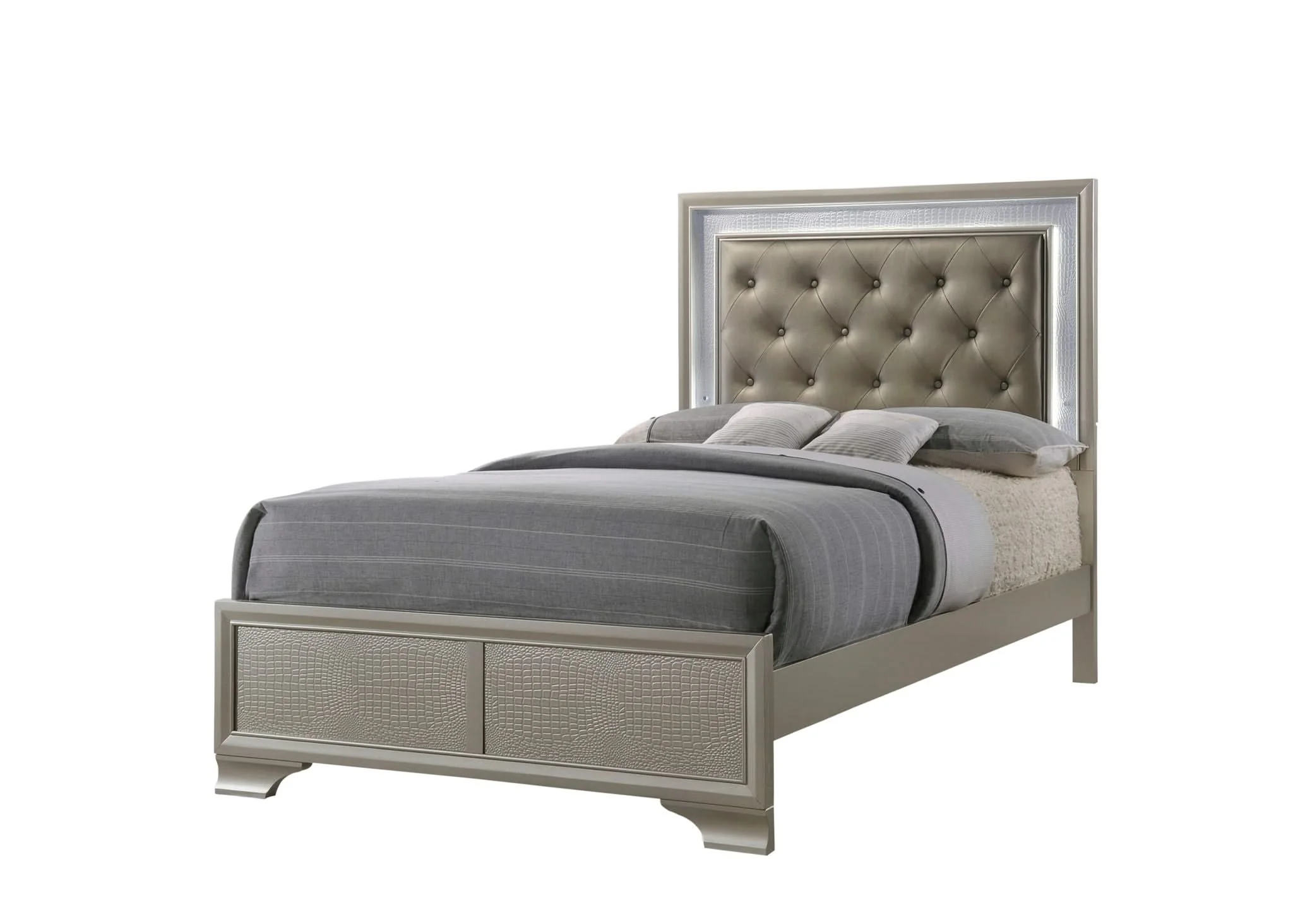 Lyssa - Full 5 Piece Bedroom Set - Champagne - Image 2