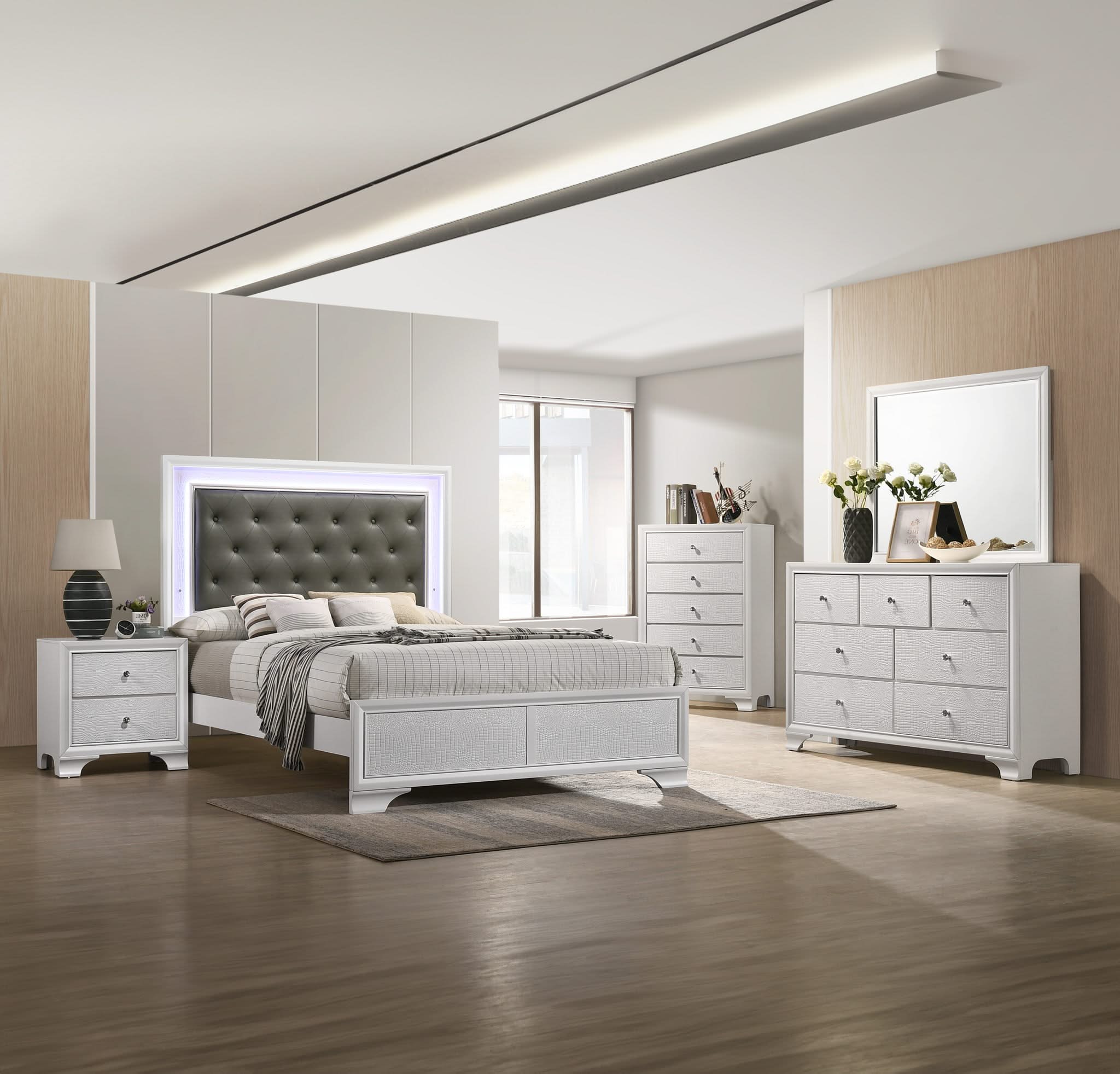 Lyssa - Twin 5 Piece Bedroom Set - White
