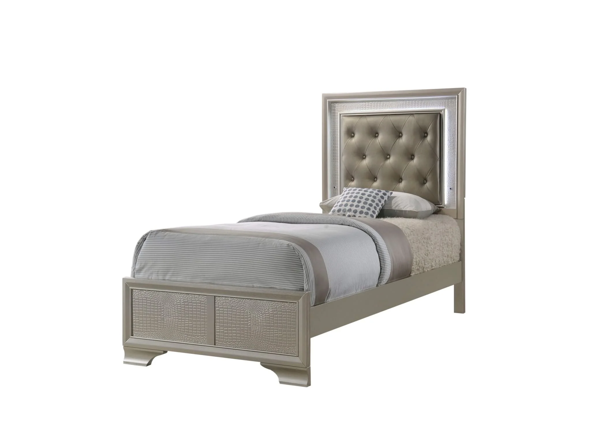 Lyssa - Twin Bed - Champagne