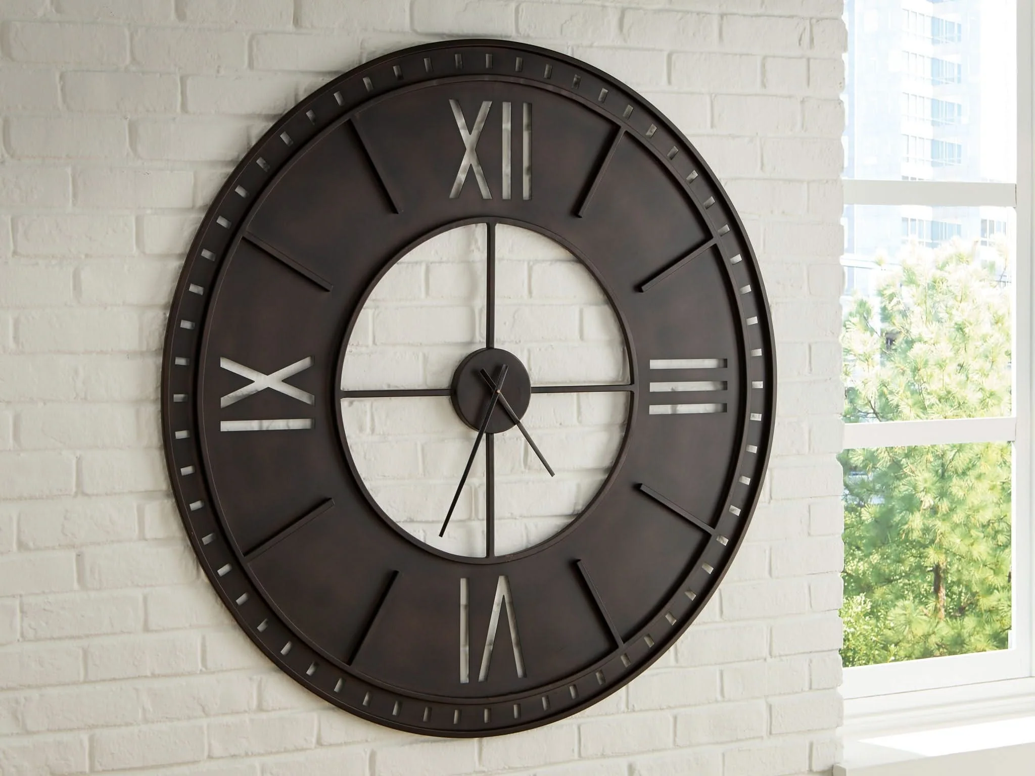 Lytle - Wall Clock - Antique Brown - Image 2