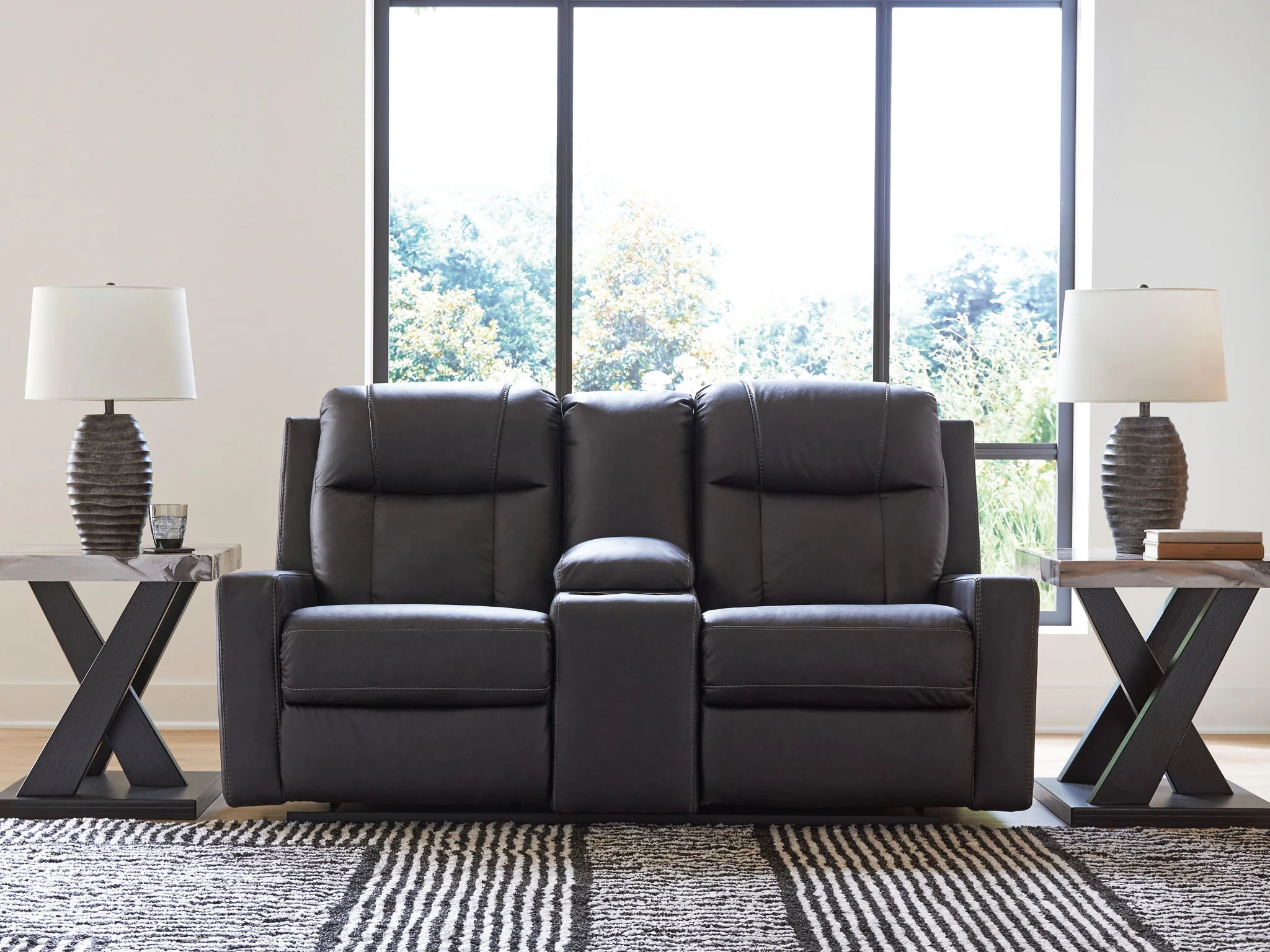 Mackmenville - Double Reclining Loveseat With Console - Image 8