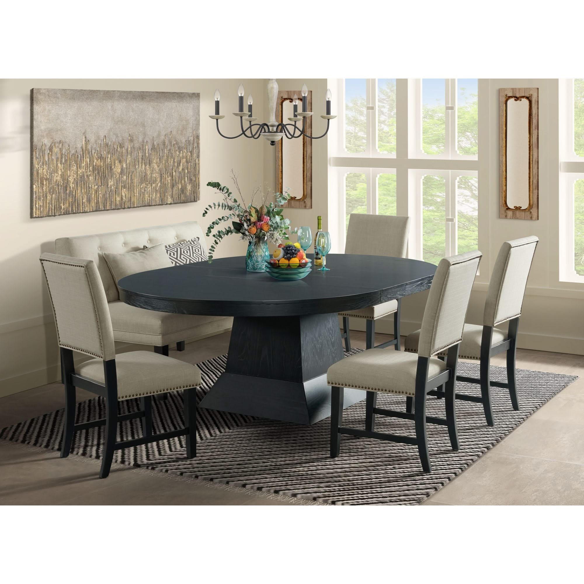 Maddox - Oval Dining Table - Black - Image 3