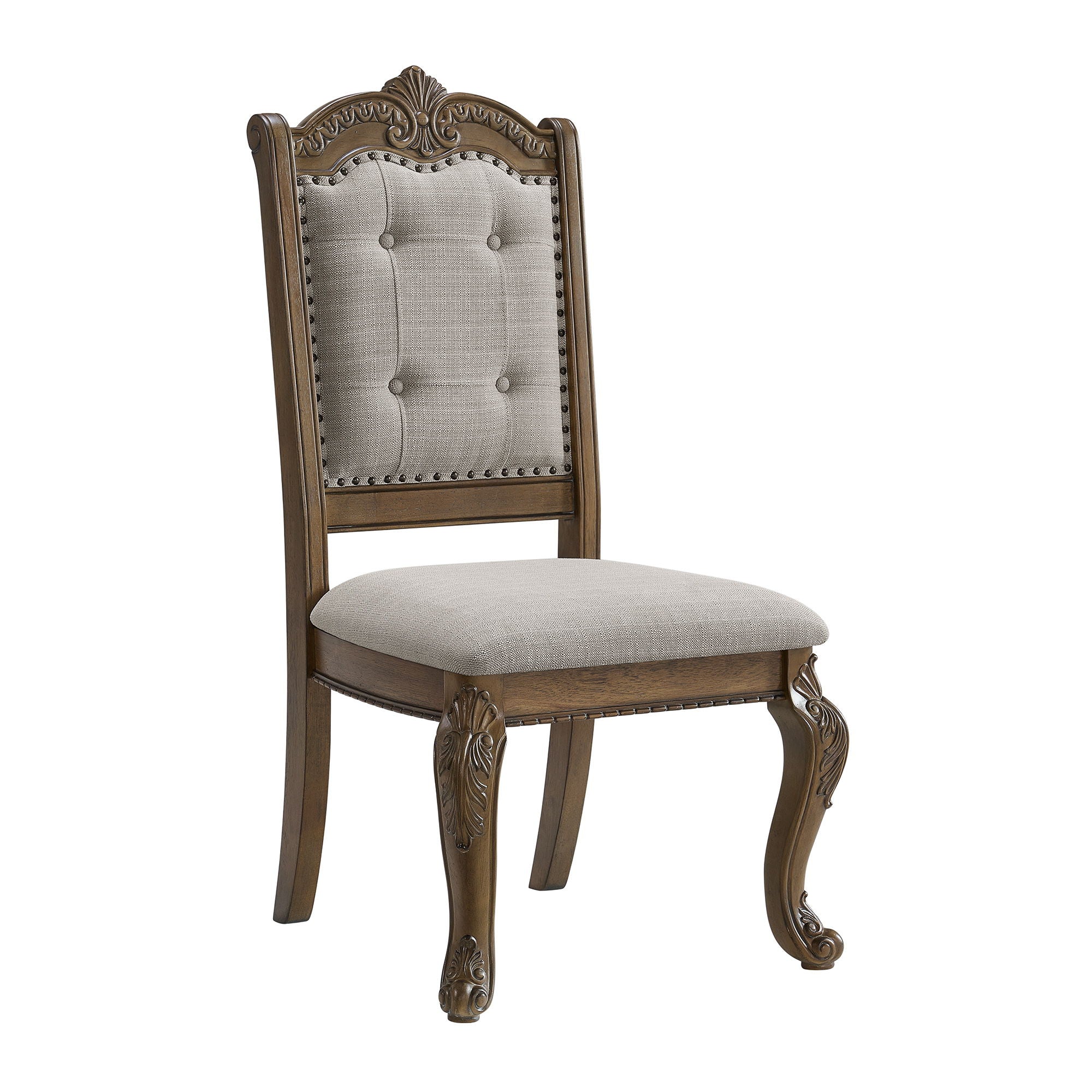 Madison Park - Dining Side Chair (Set of 2) - Walnut / Beige - Image 2